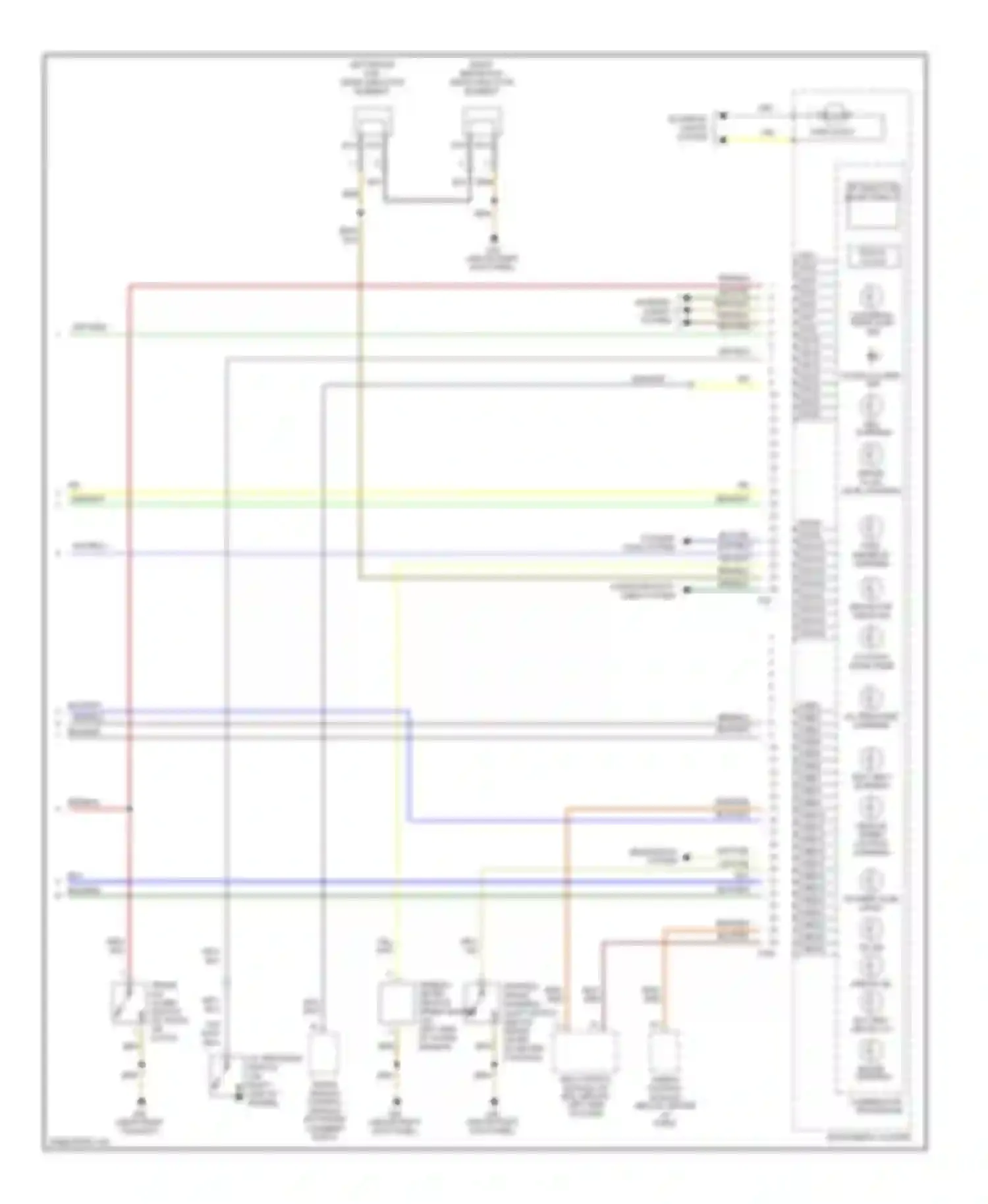 Wiring diagram left brake pad wear indicator element for Audi A8 D2 (1994-1999)