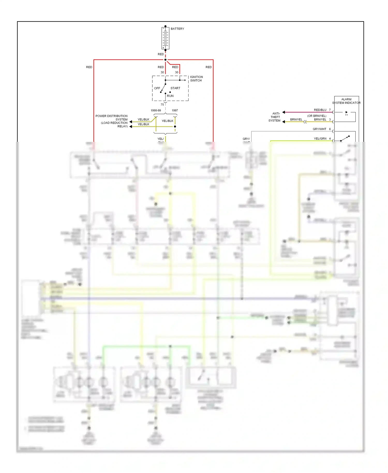 Audi A8 D2 (1994-1999) left headlamp assembly wiring diagram  (3 of 3)