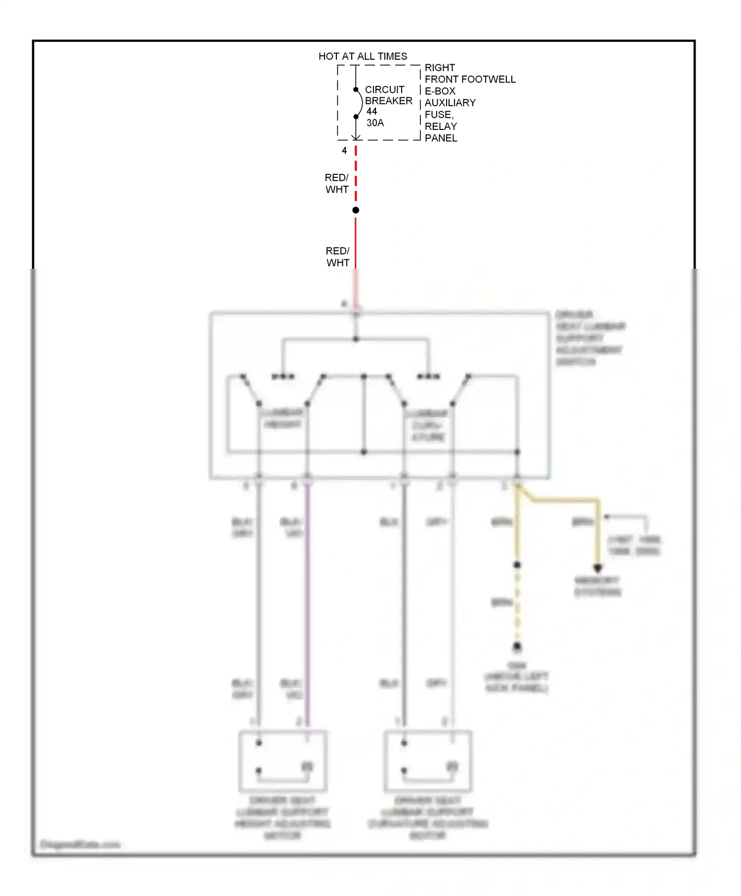 Audi A8 D2 (1994-1999) memory systems wiring diagram  (1 of 2)
