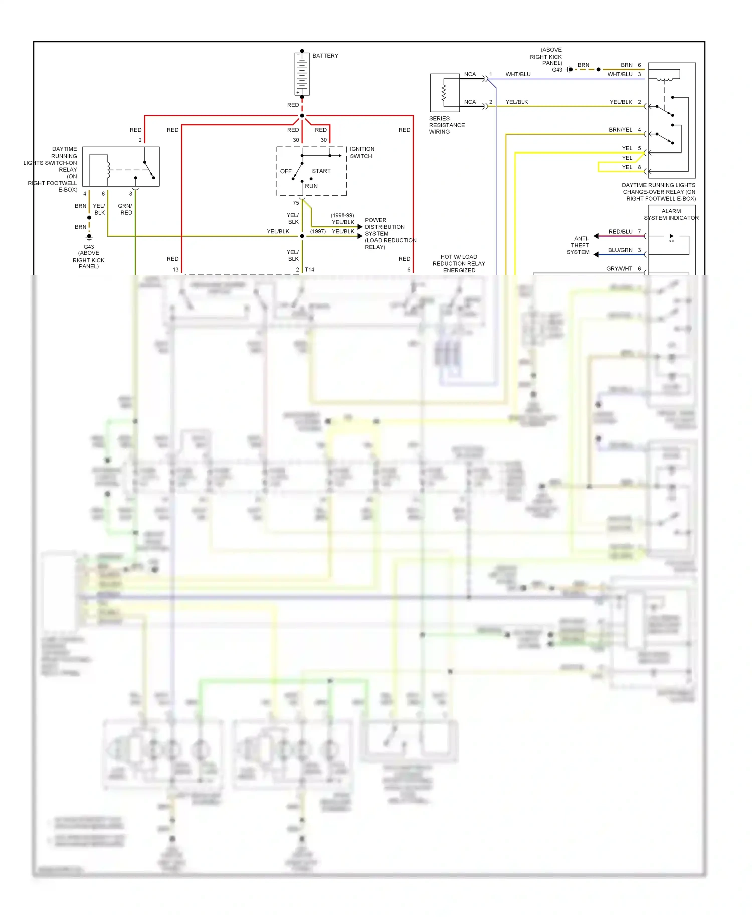 Audi A8 D2 (1994-1999) off head park wiring diagram  (1 of 2)
