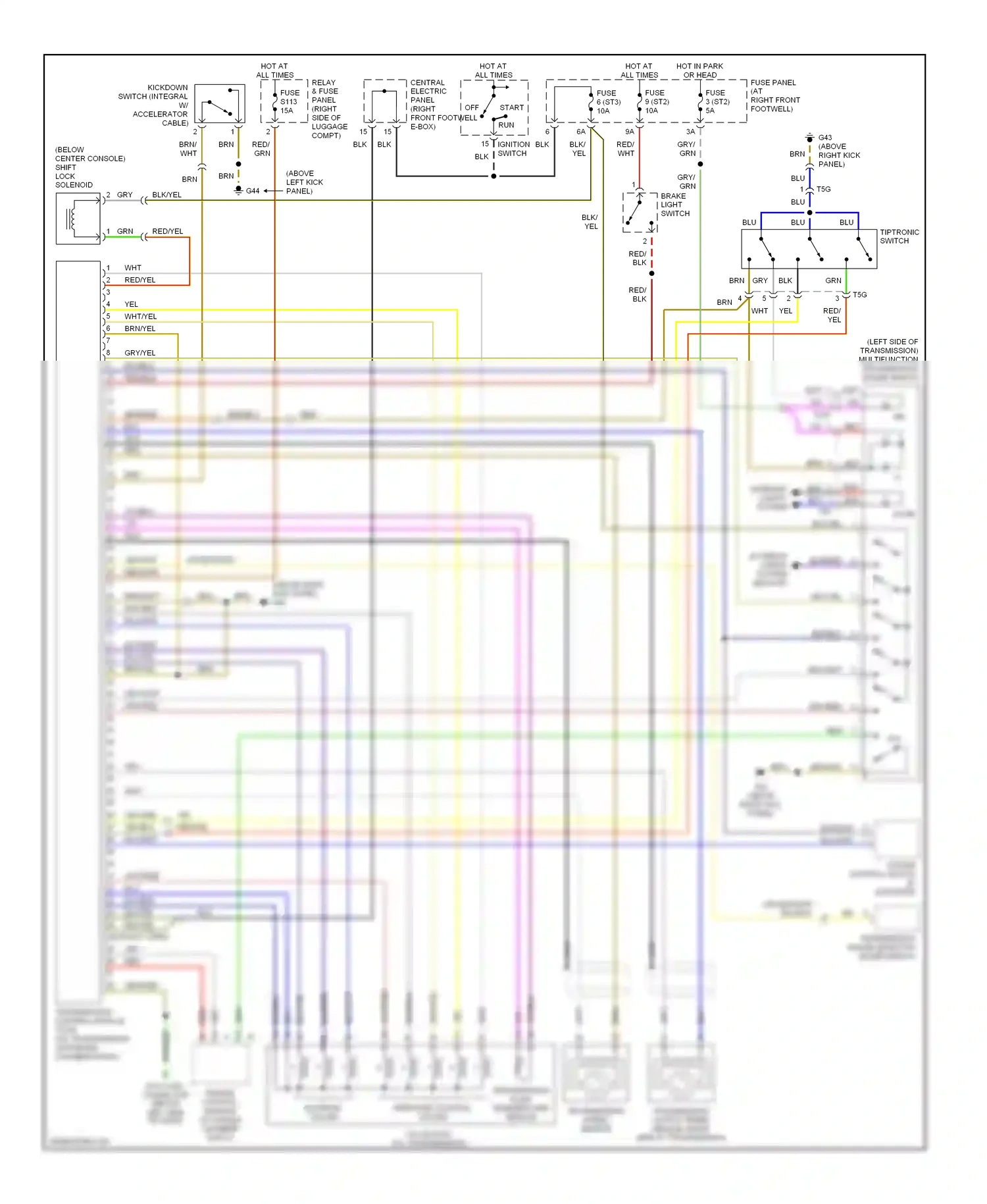 Audi A8 D2 (1994-1999) off wiring diagram  (11 of 16)