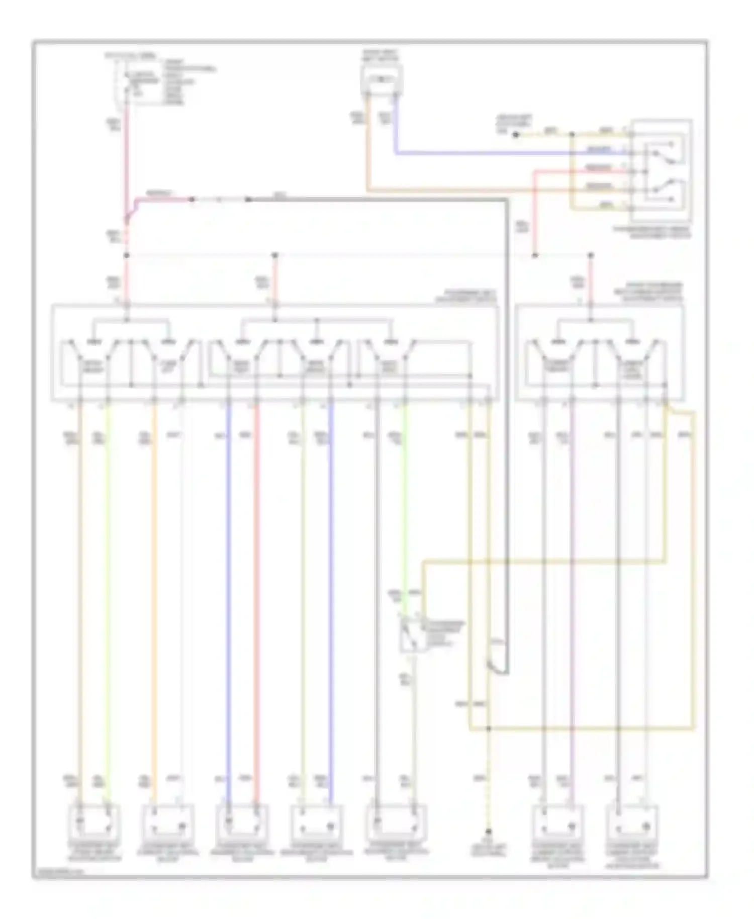 Wiring diagram passenger seat lumbar support height adjusting motor for Audi A8 D2 (1994-1999) (1 of 1)