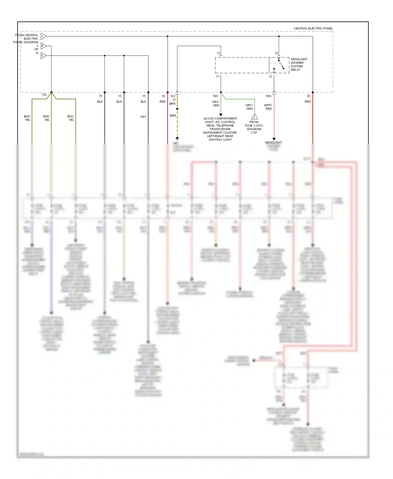 Audi A8 D2 (1994-1999) power sunroof control module wiring diagram  (1 of 2)
