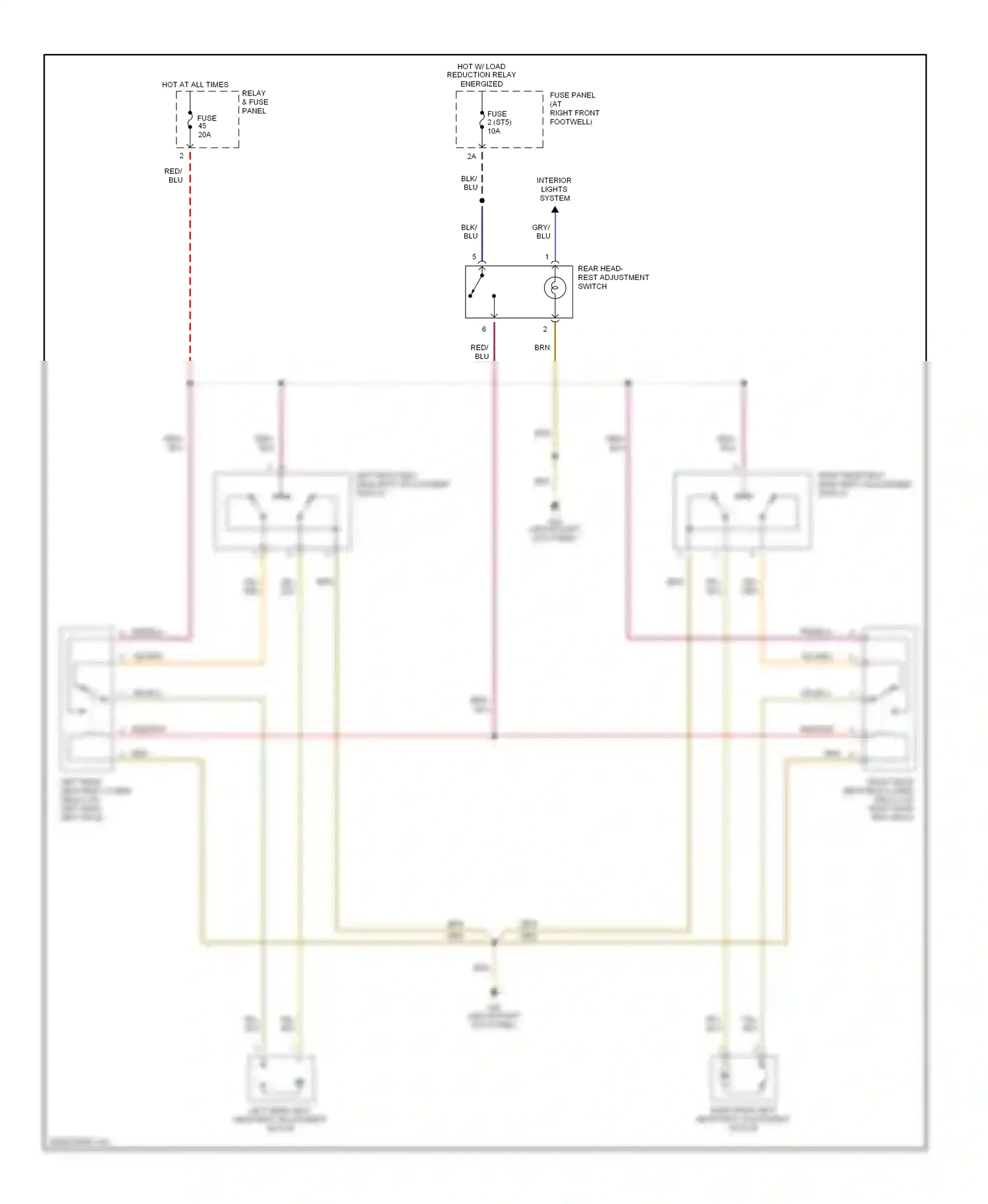 Audi A8 D2 (1994-1999) relay & fuse panel wiring diagram  (3 of 3)