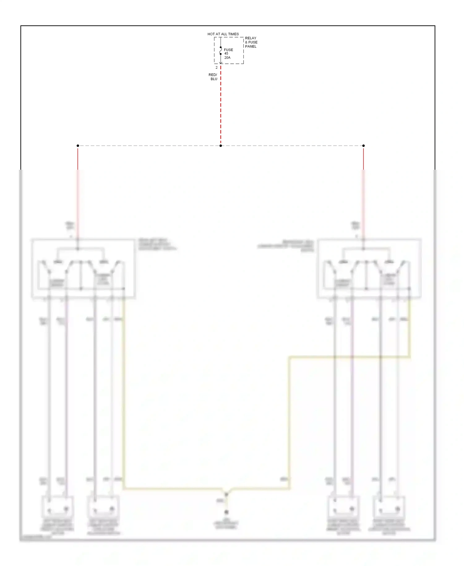 Audi A8 D2 (1994-1999) relay & fuse panel wiring diagram  (2 of 3)