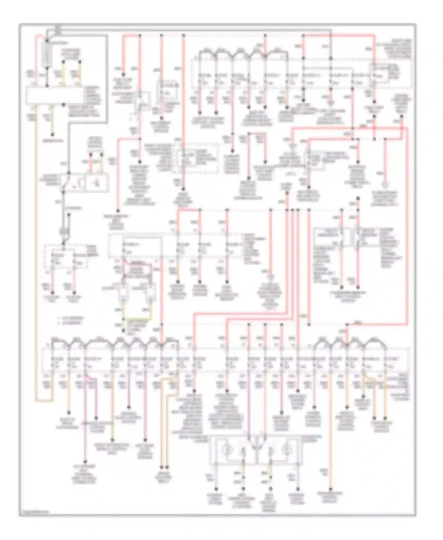 A8 Audi D3 facelift 2 (2007-2010): Power distribution circuit (1 of 3)