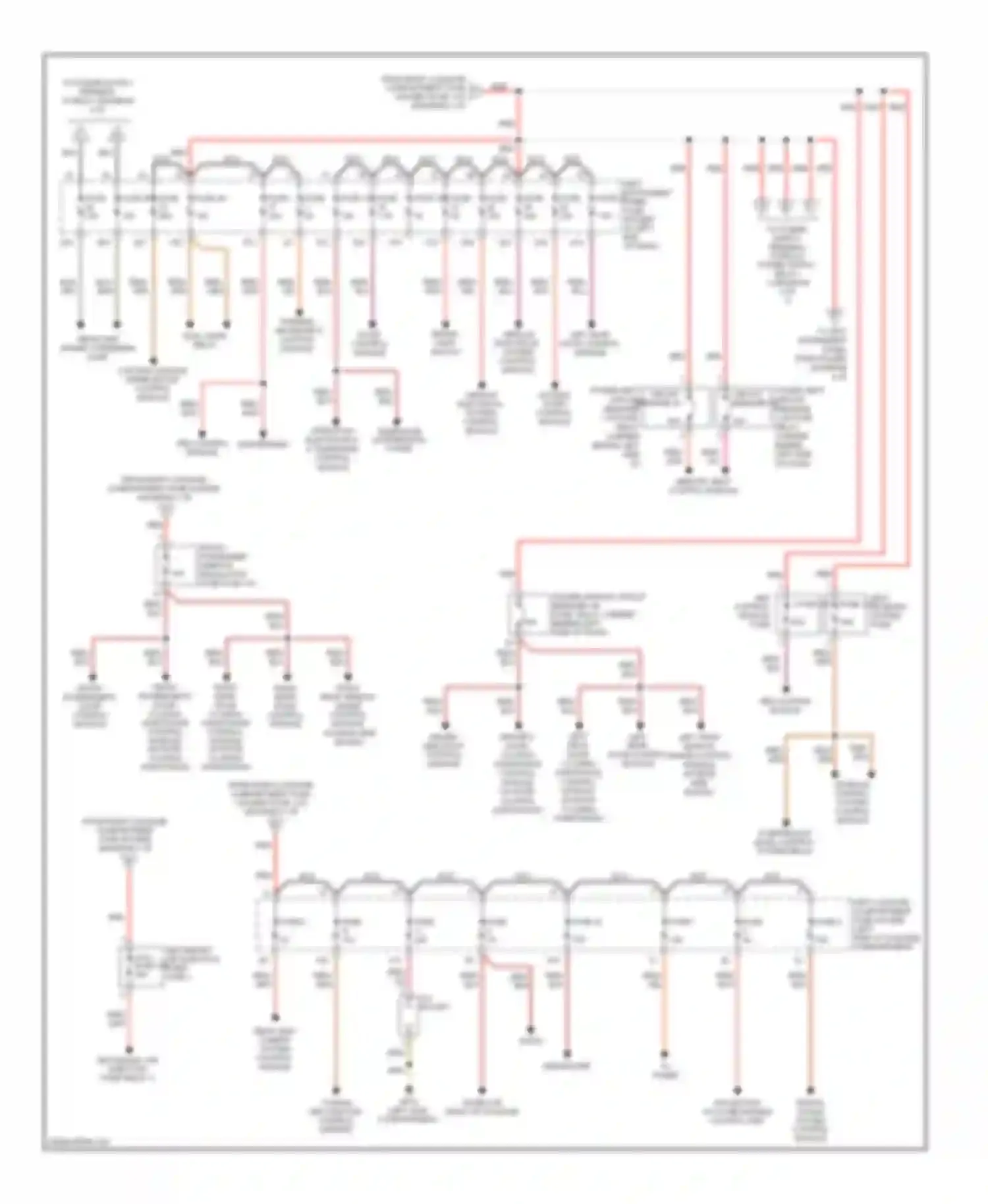 A8 Audi D3 facelift 2 (2007-2010): Power distribution circuit (2 of 3)