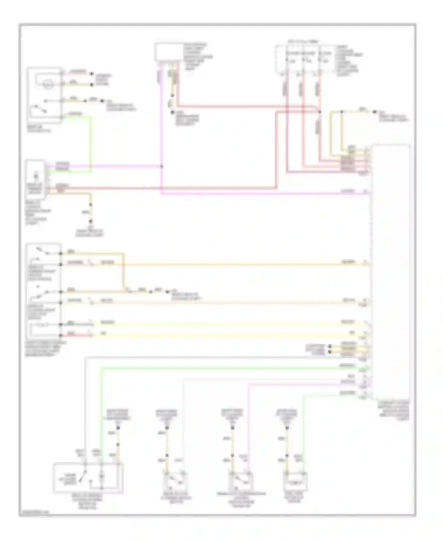 A8 Audi D3 facelift 2 (2007-2010): Trunk & fuel door release circuit