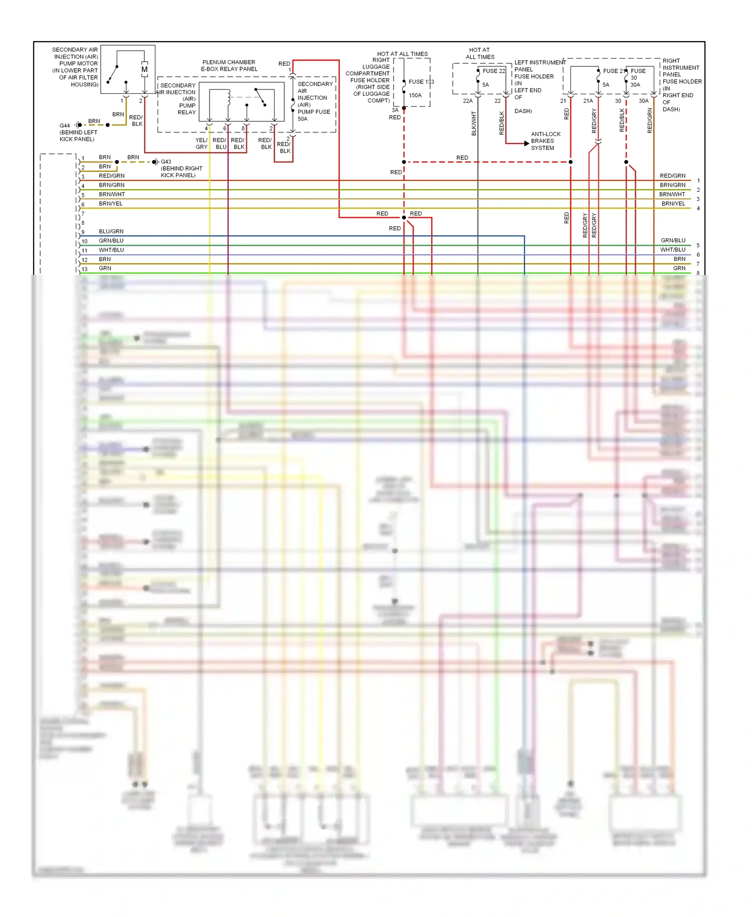 Audi A8 D3 facelift 2 (2007-2010) access/start control module (under driver's seat) wiring diagram  (10 of 17)