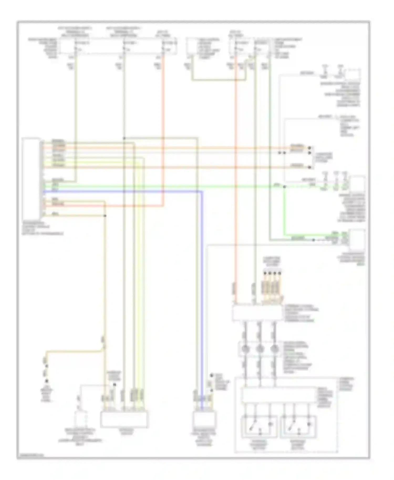 Wiring diagram air bag spiral spring/ return spring for Audi A8 D3 facelift 2 (2007-2010) (1 of 1)