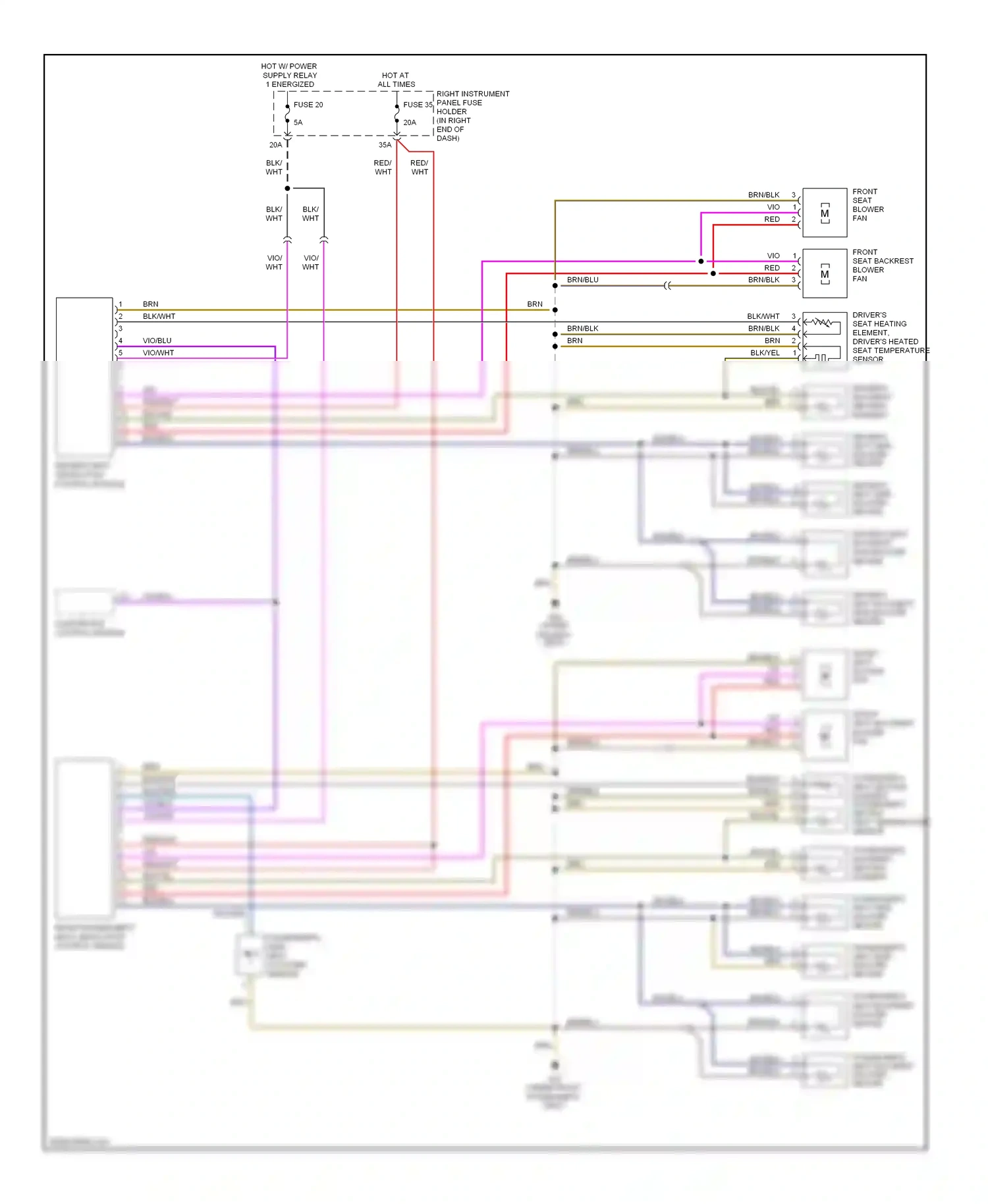 Audi A8 D3 facelift 2 (2007-2010) brn/blk wiring diagram  (11 of 18)