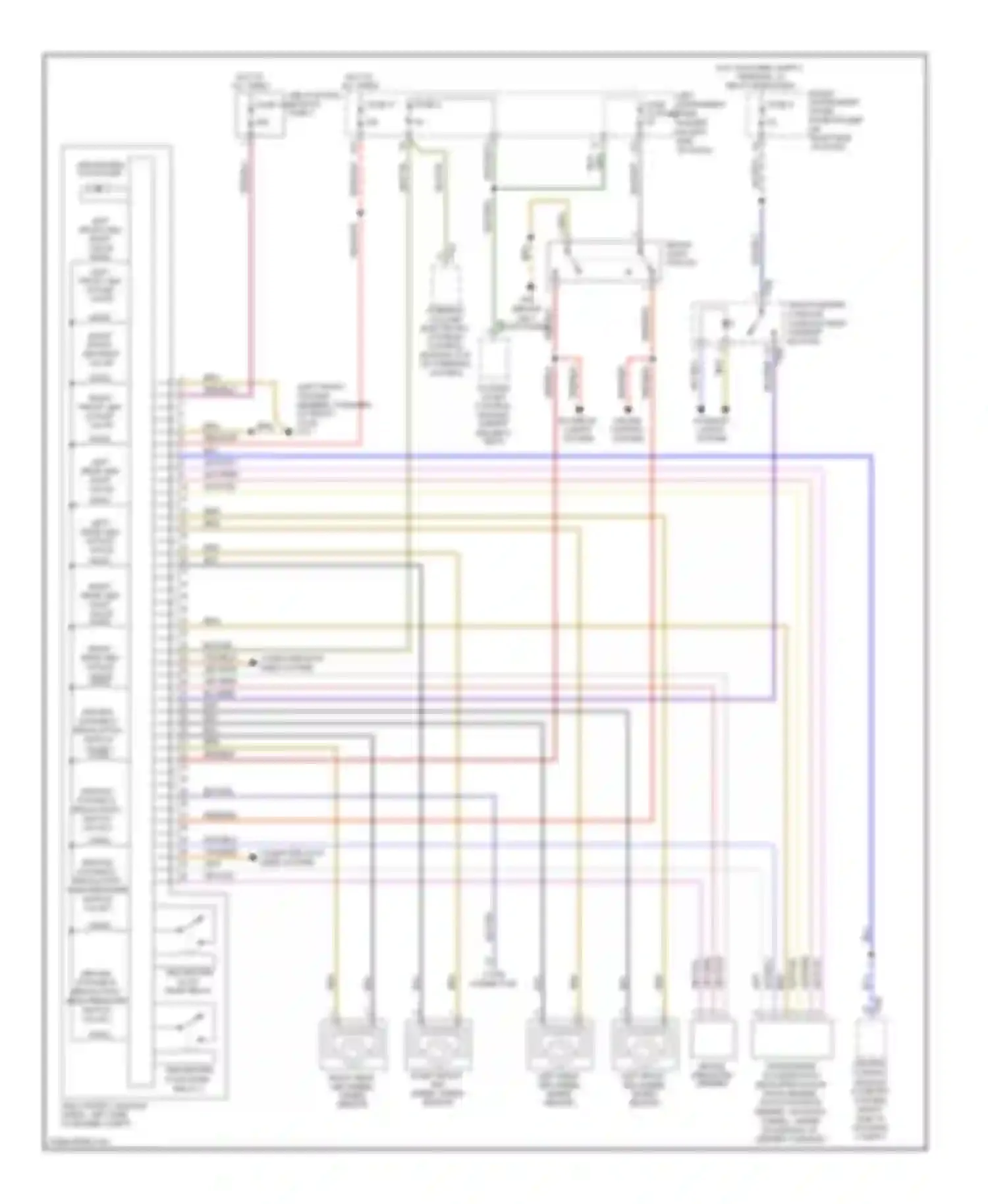 Wiring diagram driving dynamics regulation high pressure switch valve 1 for Audi A8 D3 facelift 2 (2007-2010) (2 of 2)