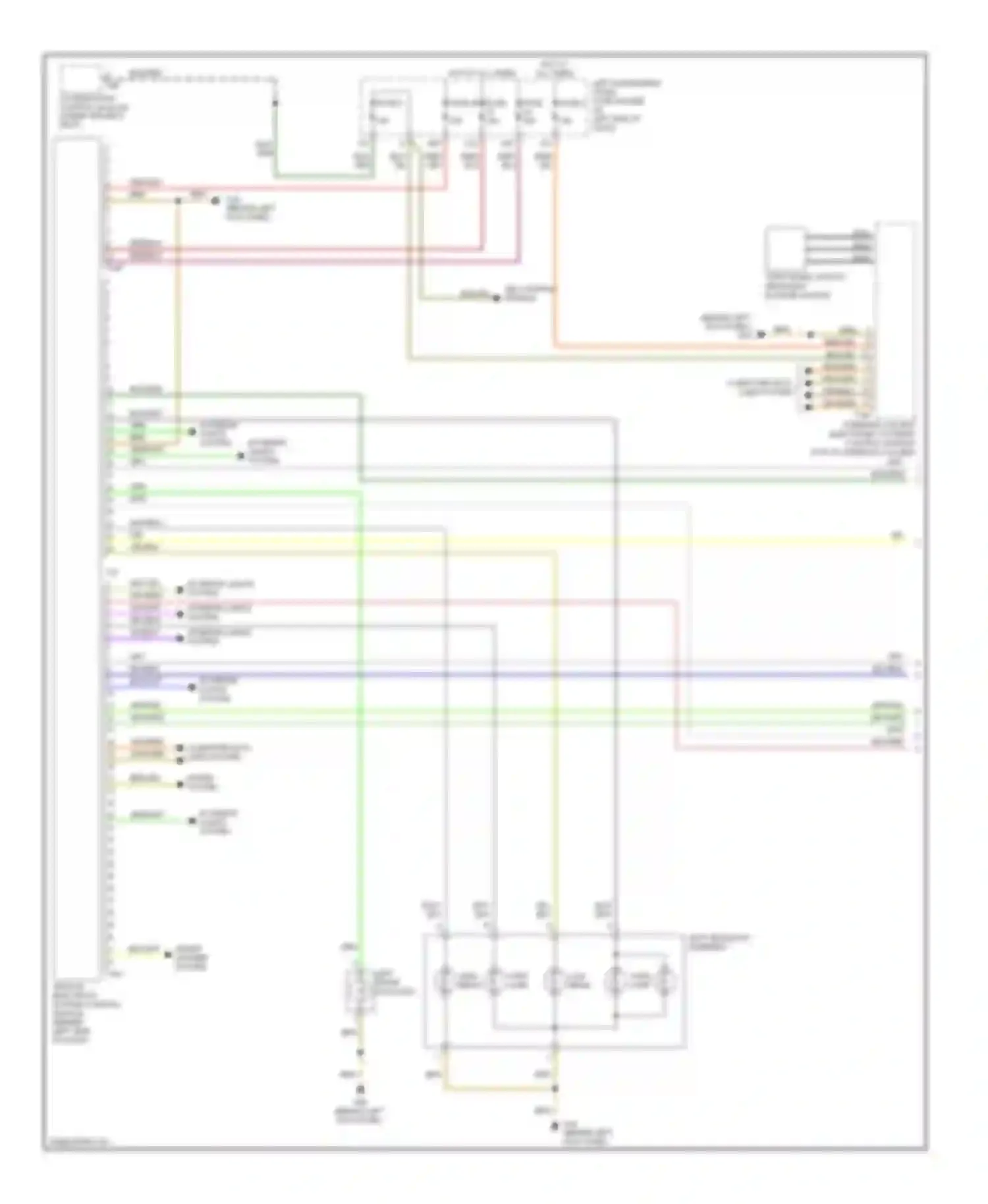 Wiring diagram turn signal switch, headlight for Audi A8 D3 facelift 2 (2007-2010)