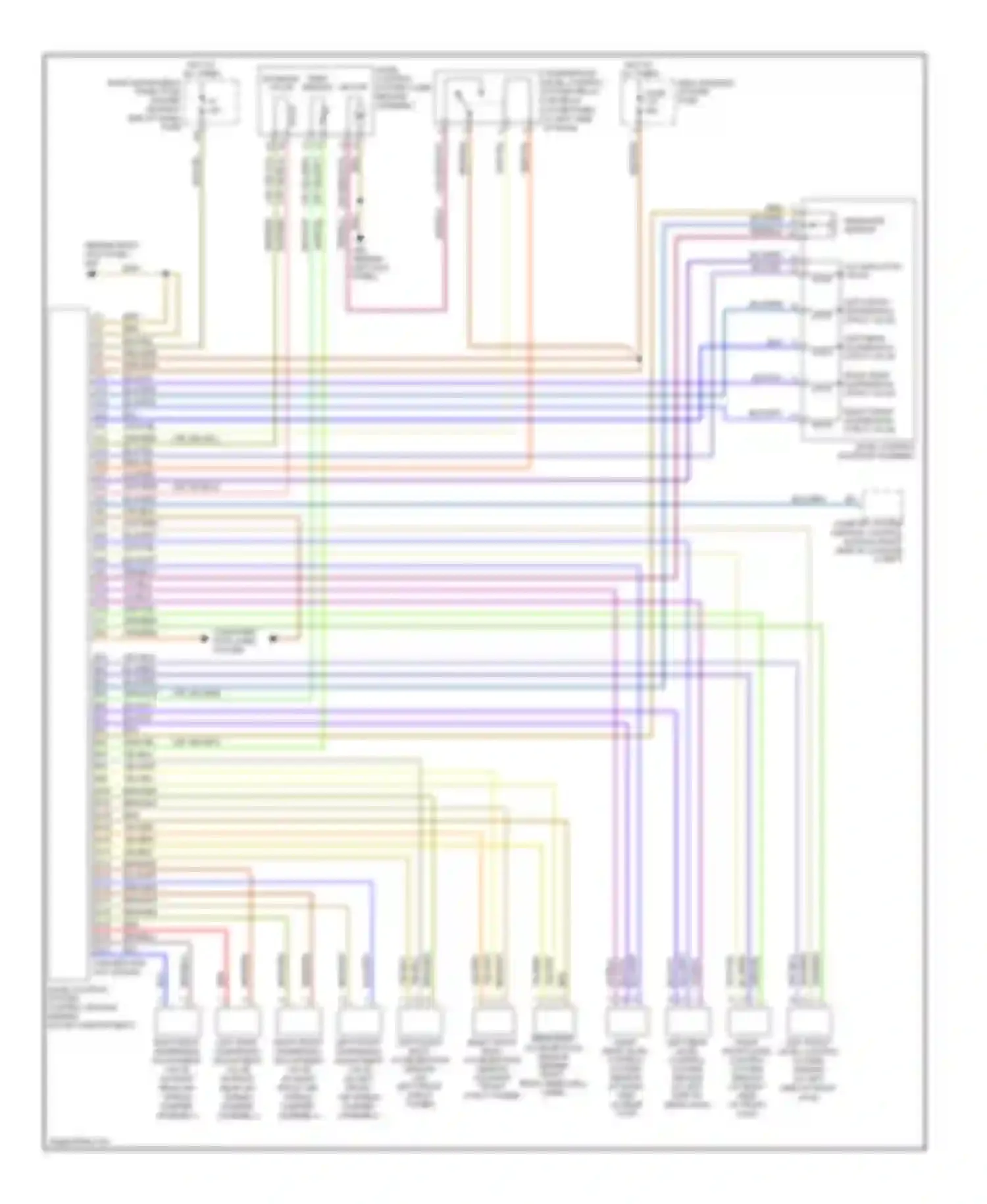 Wiring diagram self-leveling system fuse for Audi A8 D3 facelift 2 (2007-2010)