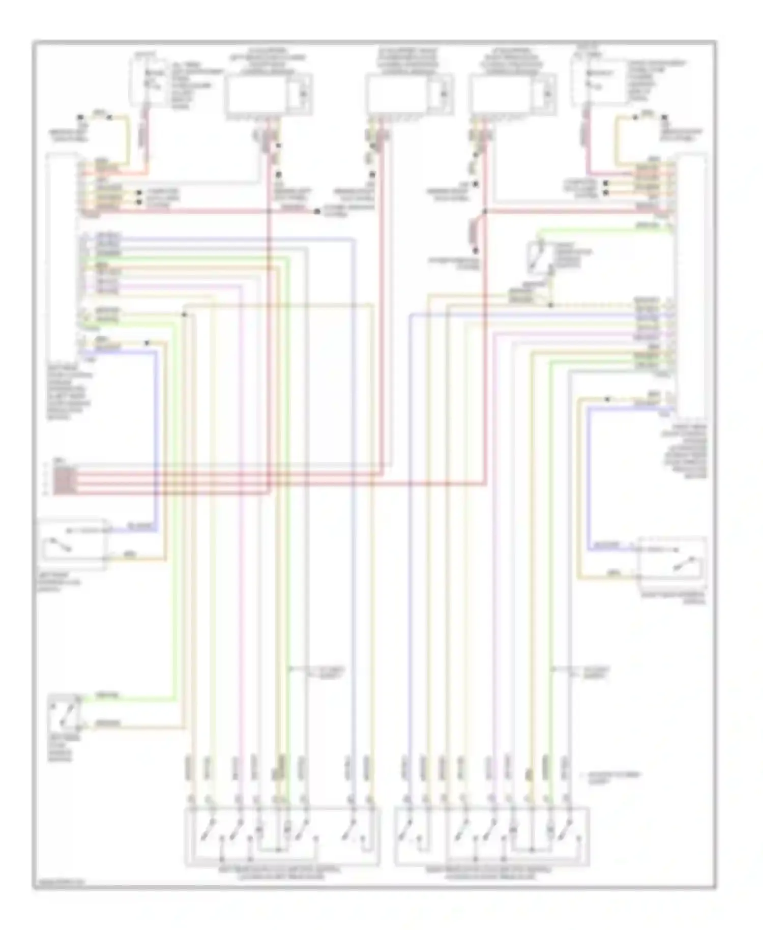 Wiring diagram power windows system for Audi A8 D3 facelift 2 (2007-2010)