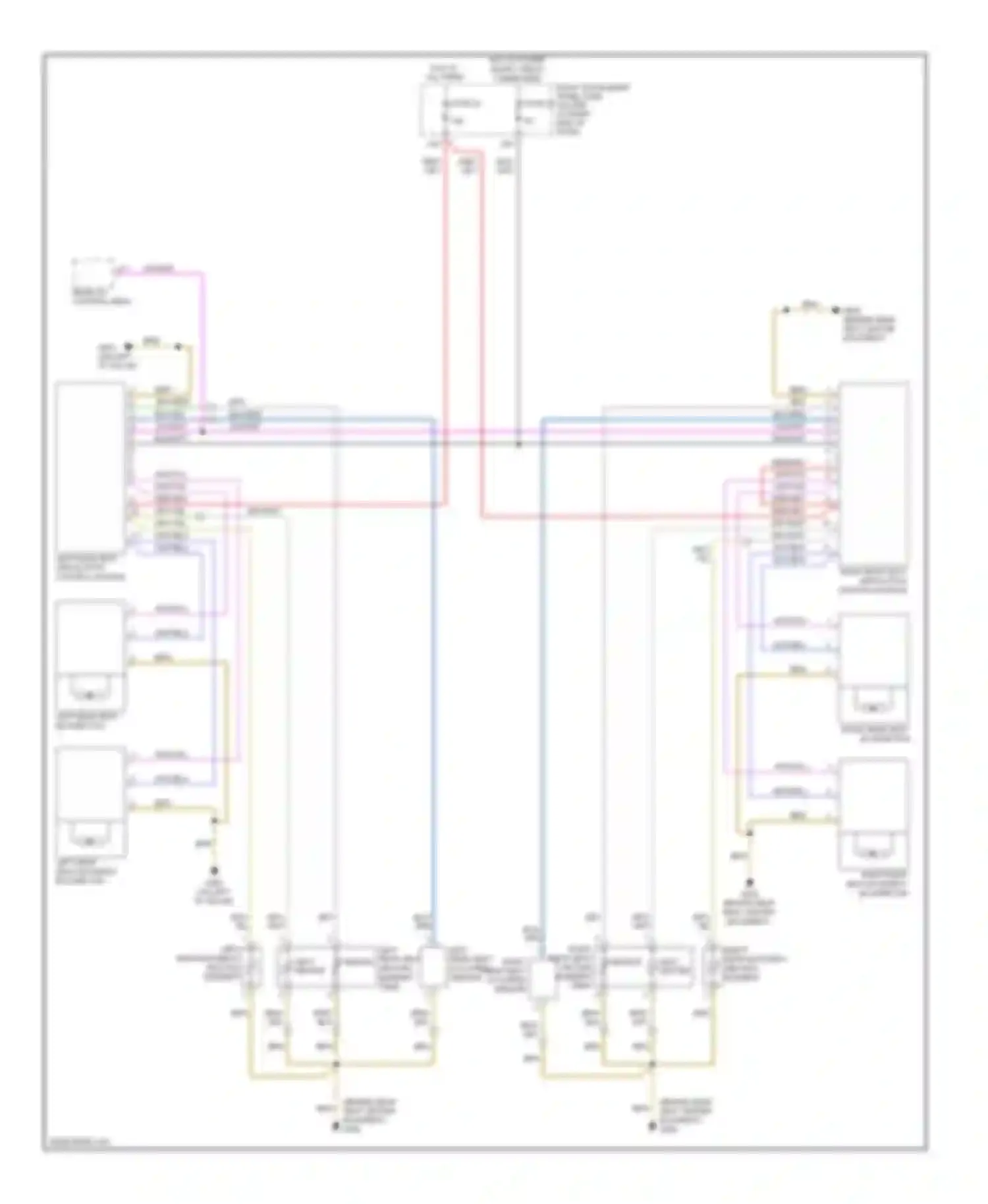 Wiring diagram right rear seat heater element temp sensor for Audi A8 D3 facelift 2 (2007-2010)