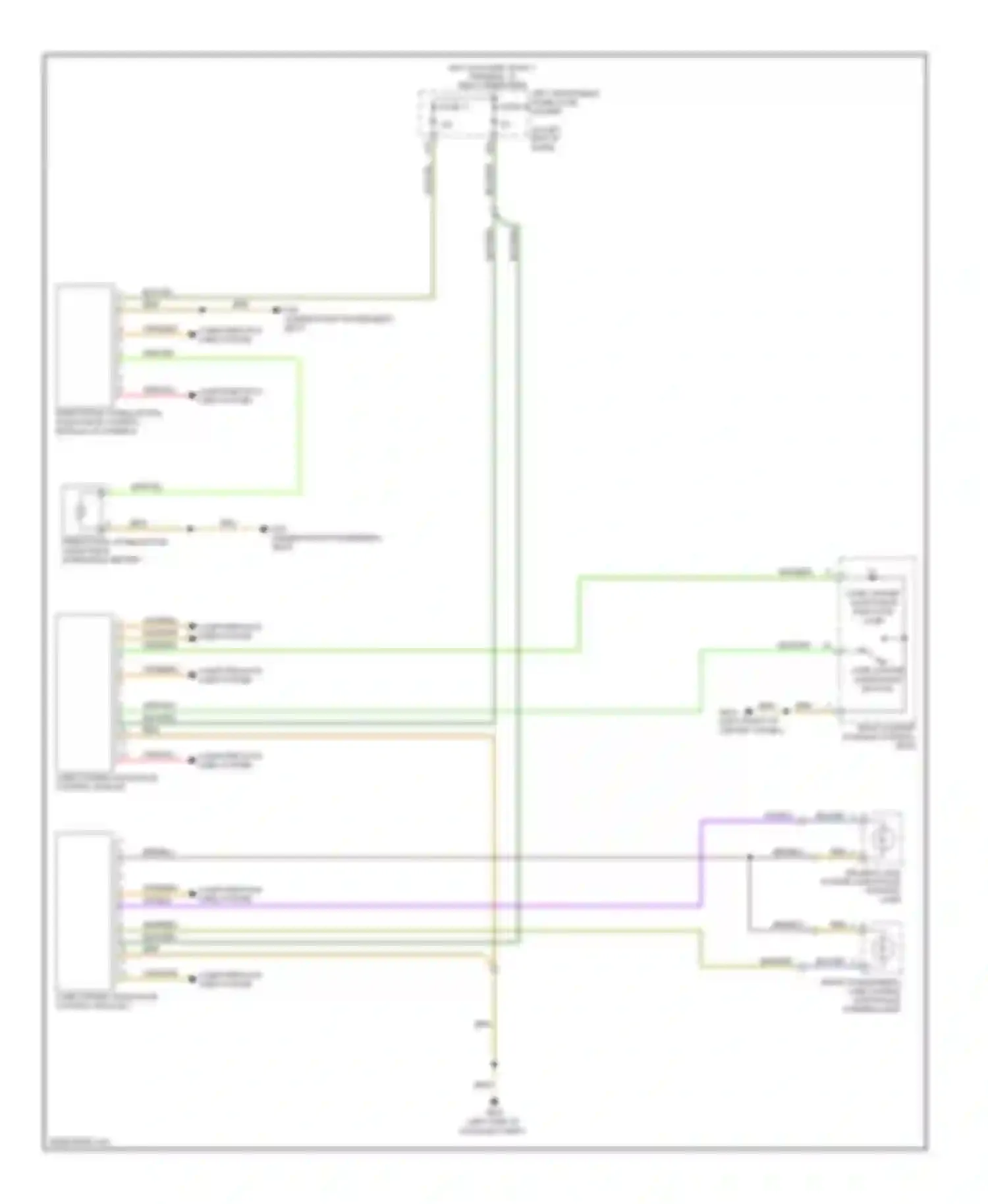 Wiring diagram front passenger's lane change assistance warning lamp for Audi A8 D3 facelift 2 (2007-2010)
