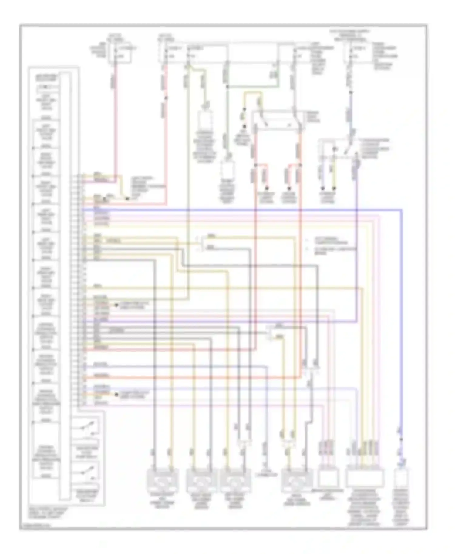 Wiring diagram abs control module fuse 1 for Audi A8 D3 facelift 2 (2007-2010)