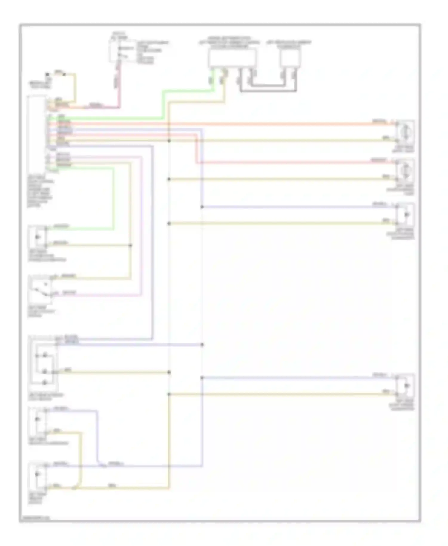 Wiring diagram left rear outside door handle illumination for Audi A8 D3 facelift 2 (2007-2010) (1 of 1)