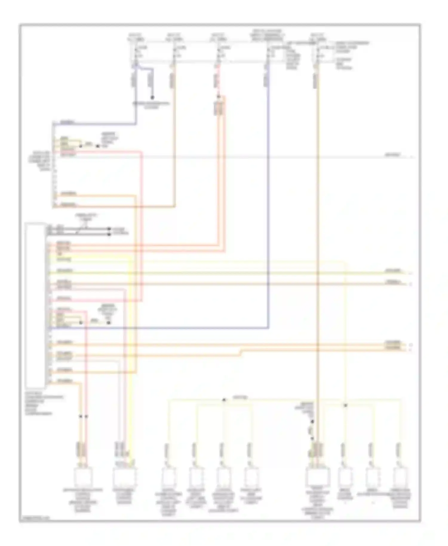 Wiring diagram operating electronics, telephone control module for Audi A8 D3 facelift 2 (2007-2010) (1 of 6)