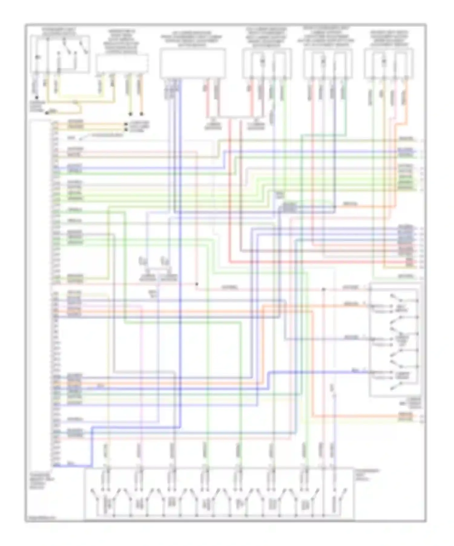 Wiring diagram passenger memory seat control module for Audi A8 D3 facelift 2 (2007-2010) (3 of 5)