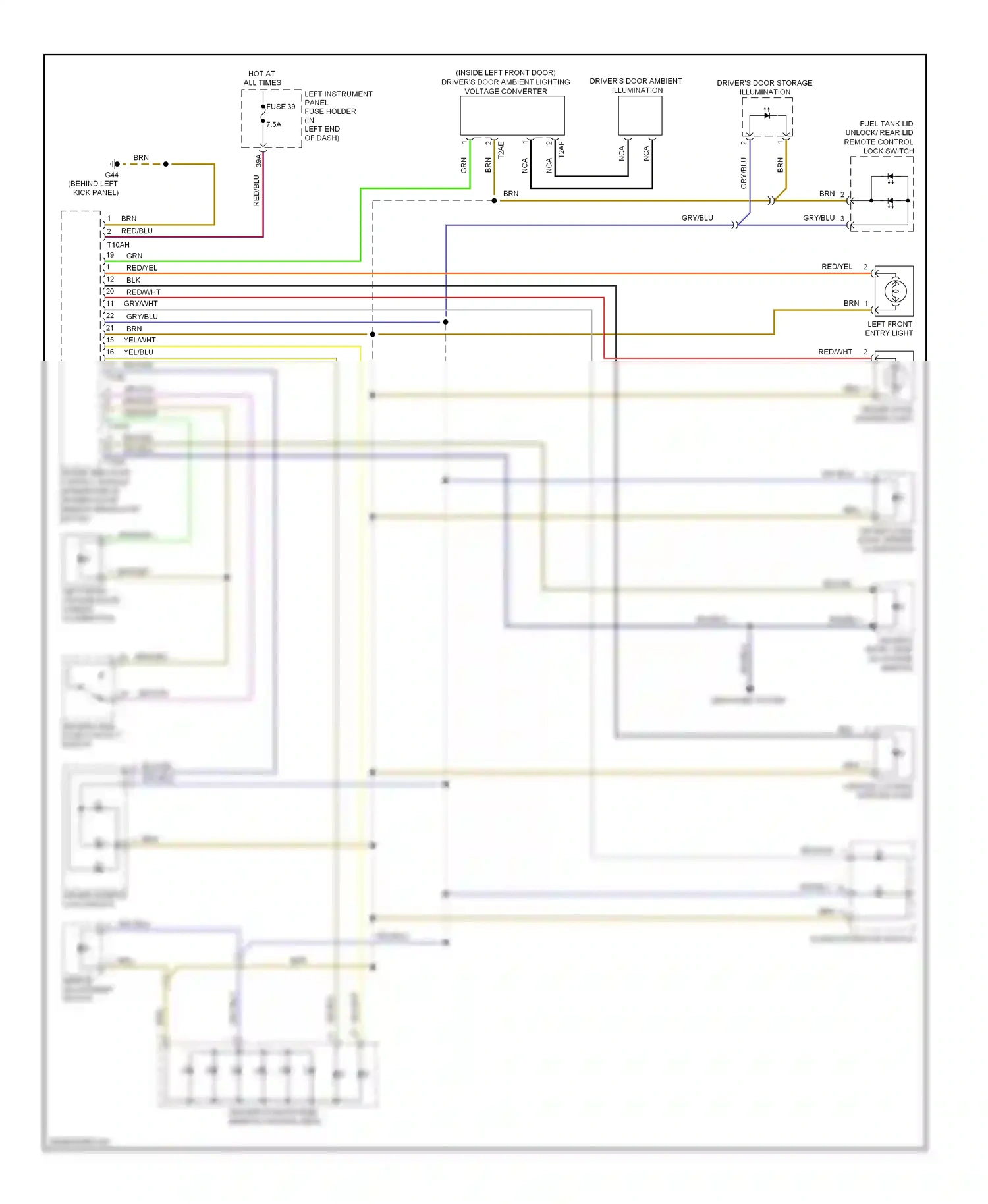 Audi A8 D3 facelift 2 (2007-2010) red/yel wiring diagram  (28 of 56)
