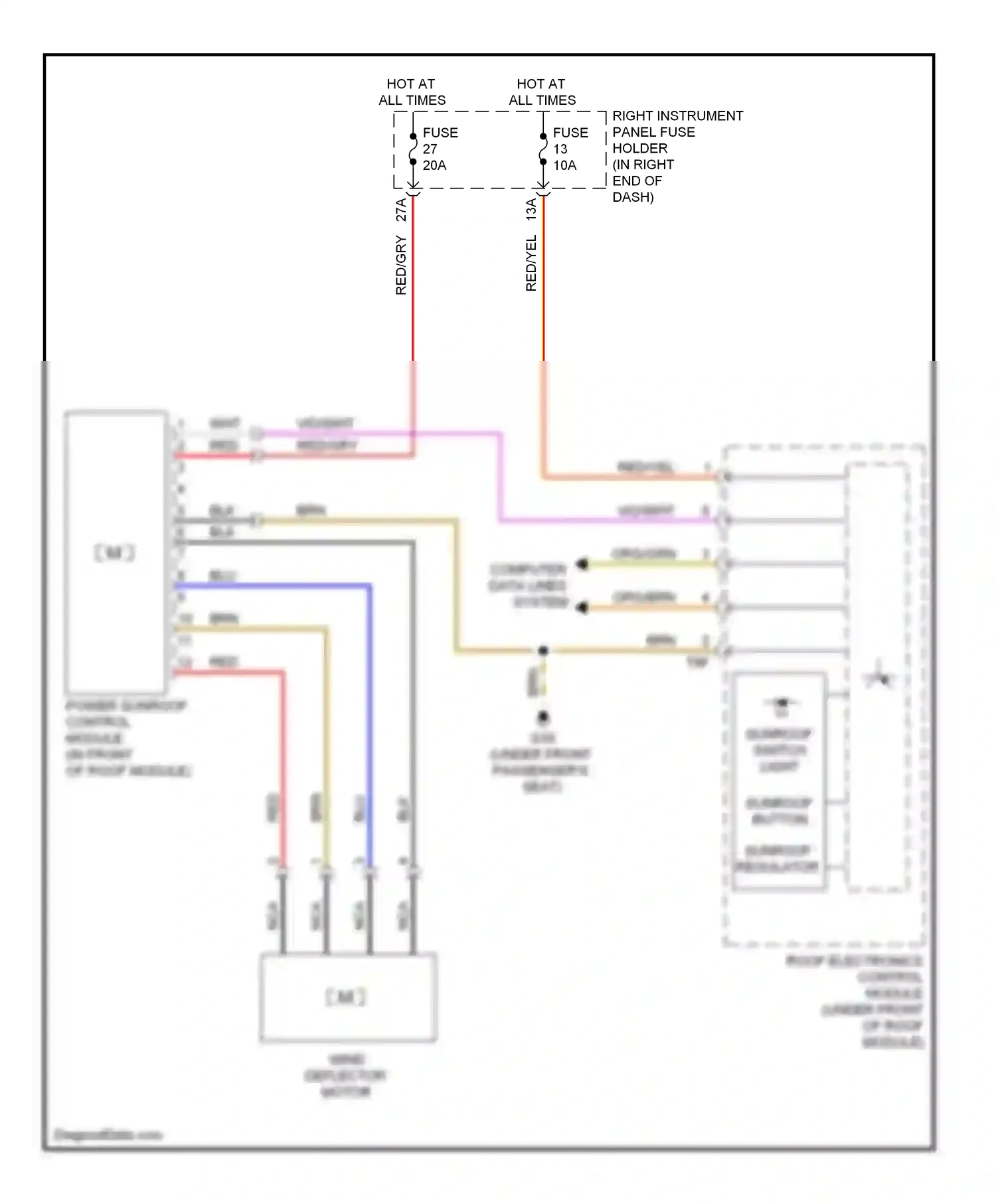 Audi A8 D3 facelift 2 (2007-2010) red/yel wiring diagram  (48 of 56)