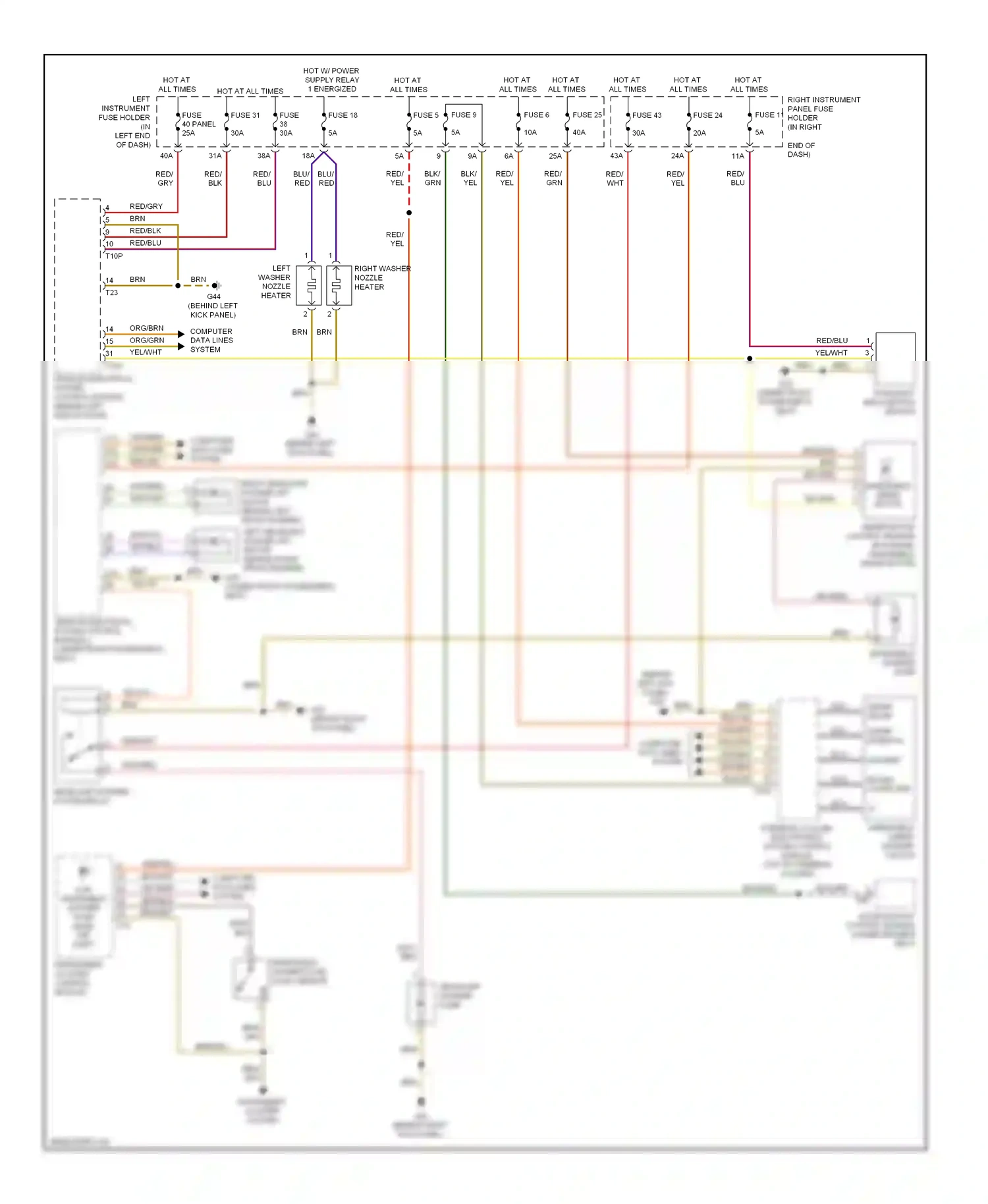 Audi A8 D3 facelift 2 (2007-2010) red/yel wiring diagram  (56 of 56)