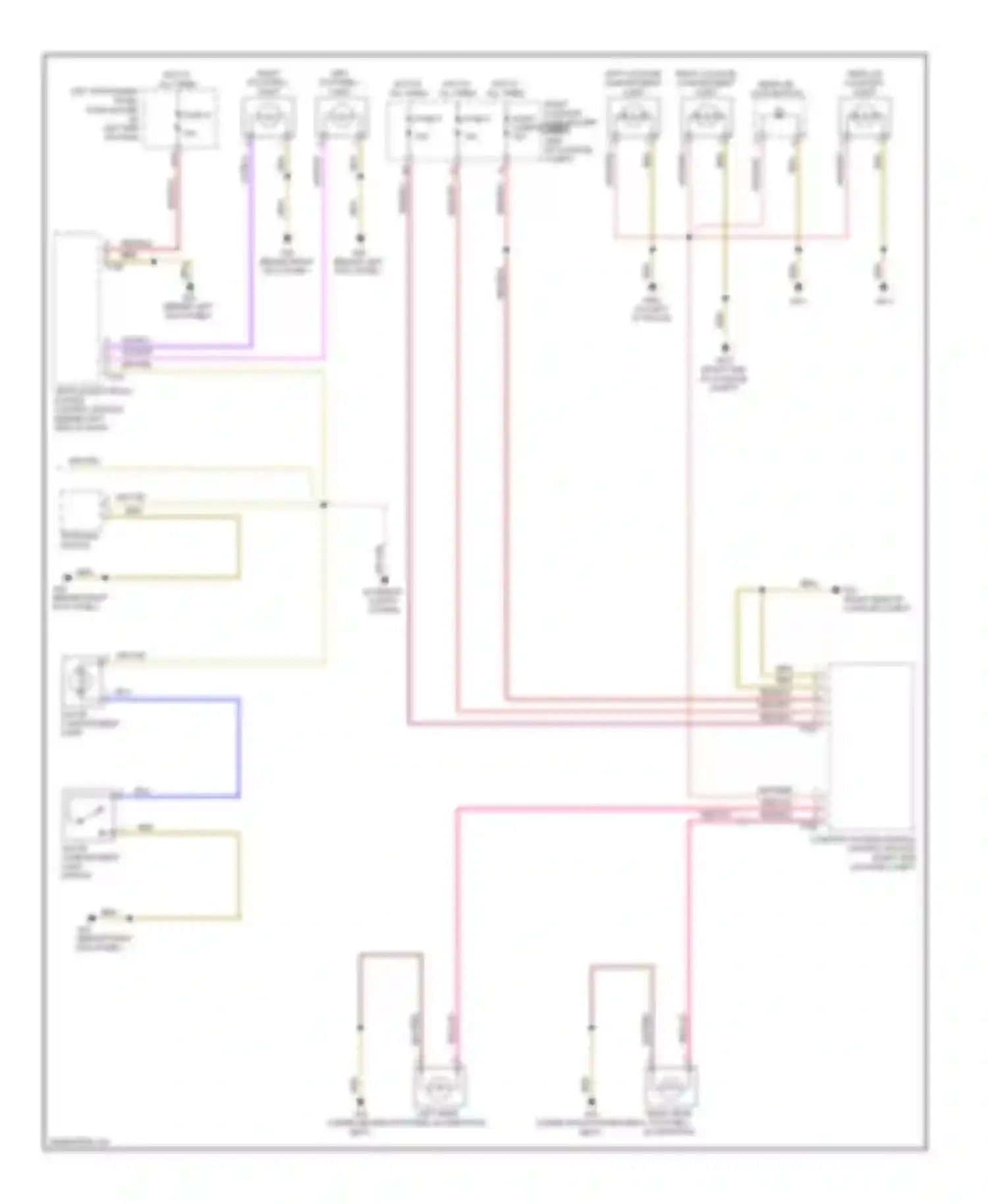 Wiring diagram comfort system central control module (right side of for Audi A8 D3 facelift 2 (2007-2010)