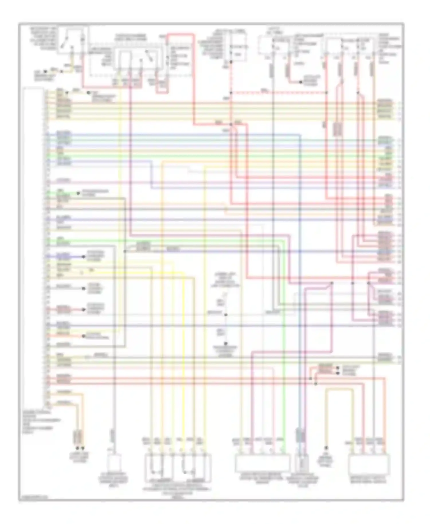 Wiring diagram mass air flow sensor, intake air temperature sensor for Audi A8 D3 facelift 2 (2007-2010)