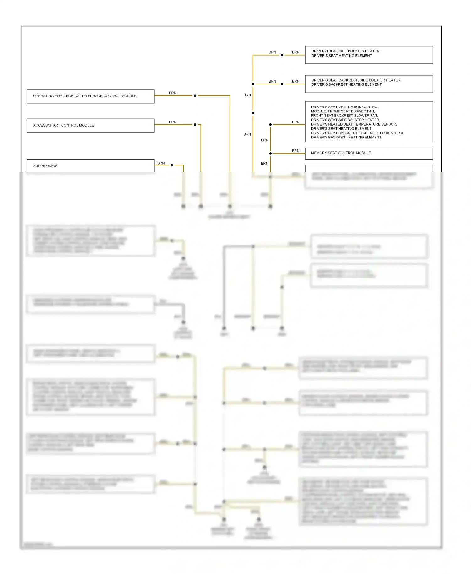 Audi A8 D3 facelift 2 (2007-2010) suppressor wiring diagram  (1 of 1)