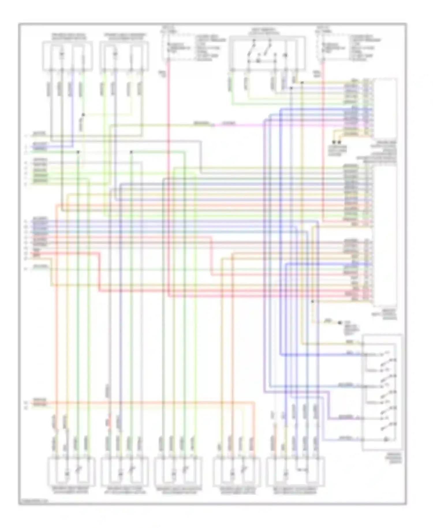 A8 Audi D3 facelift (2005-2007): Driver"s memory seat circuit (2 of 2)