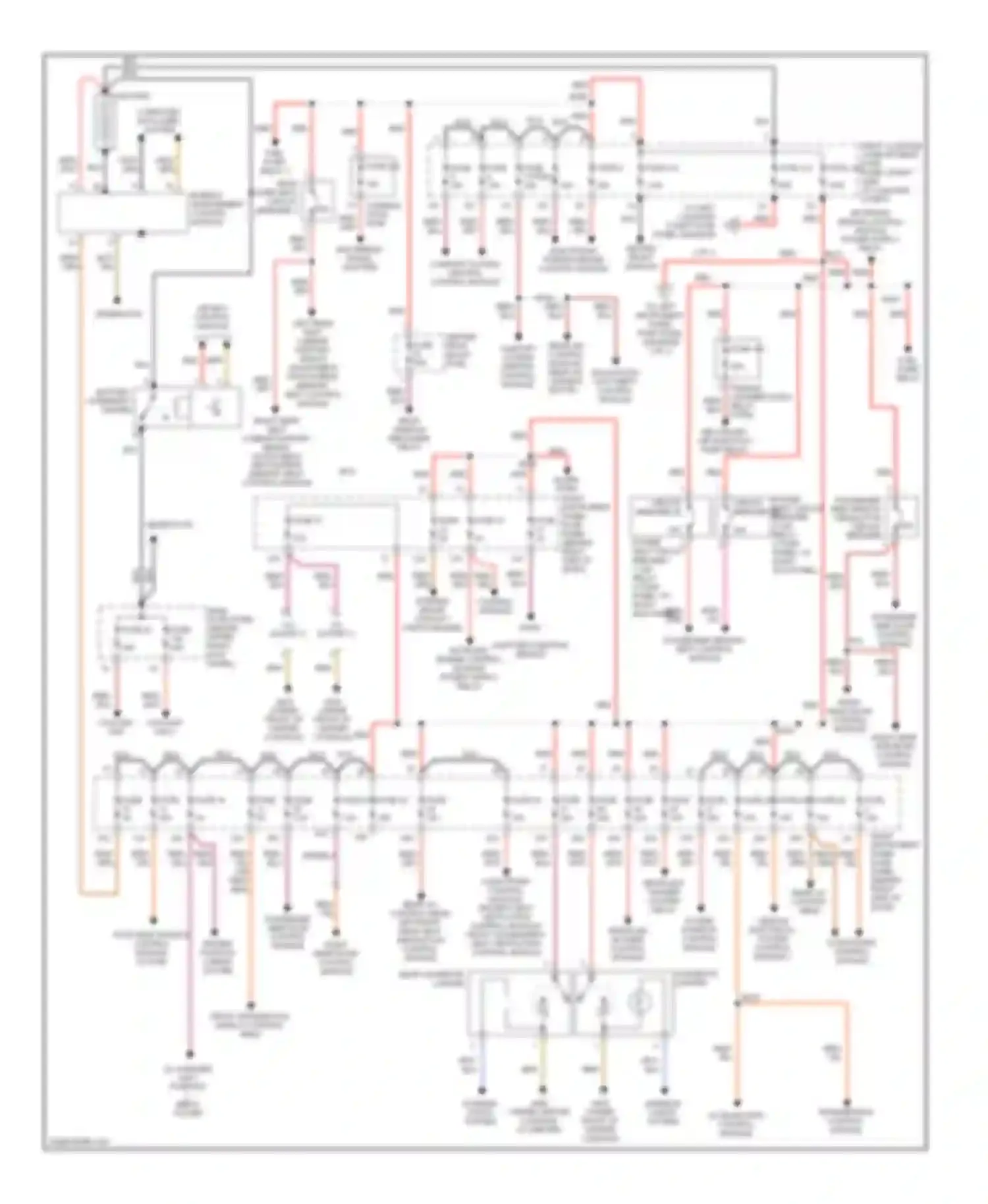 A8 Audi D3 facelift (2005-2007): Power distribution circuit (1 of 3)
