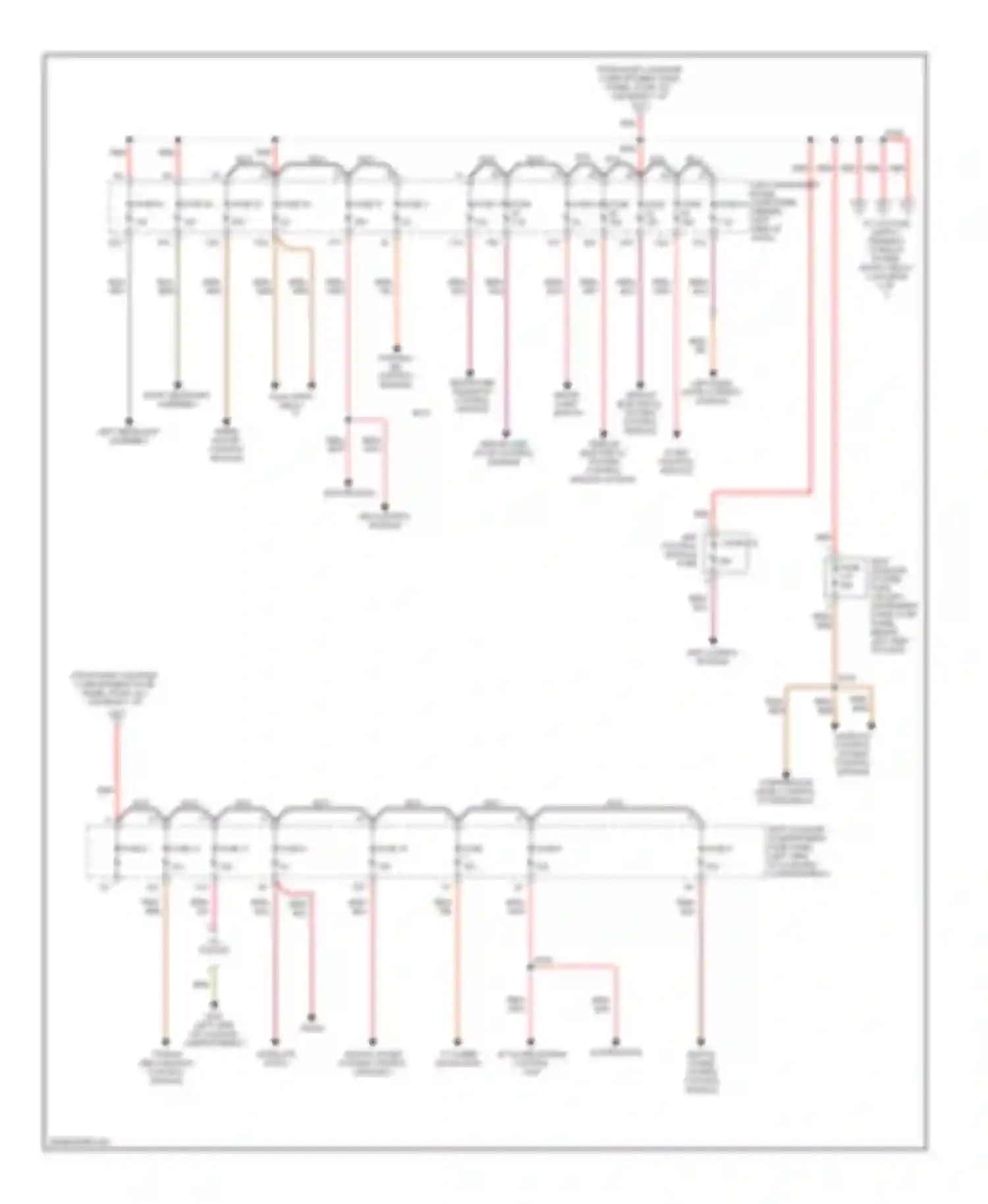 A8 Audi D3 facelift (2005-2007): Power distribution circuit (2 of 3)