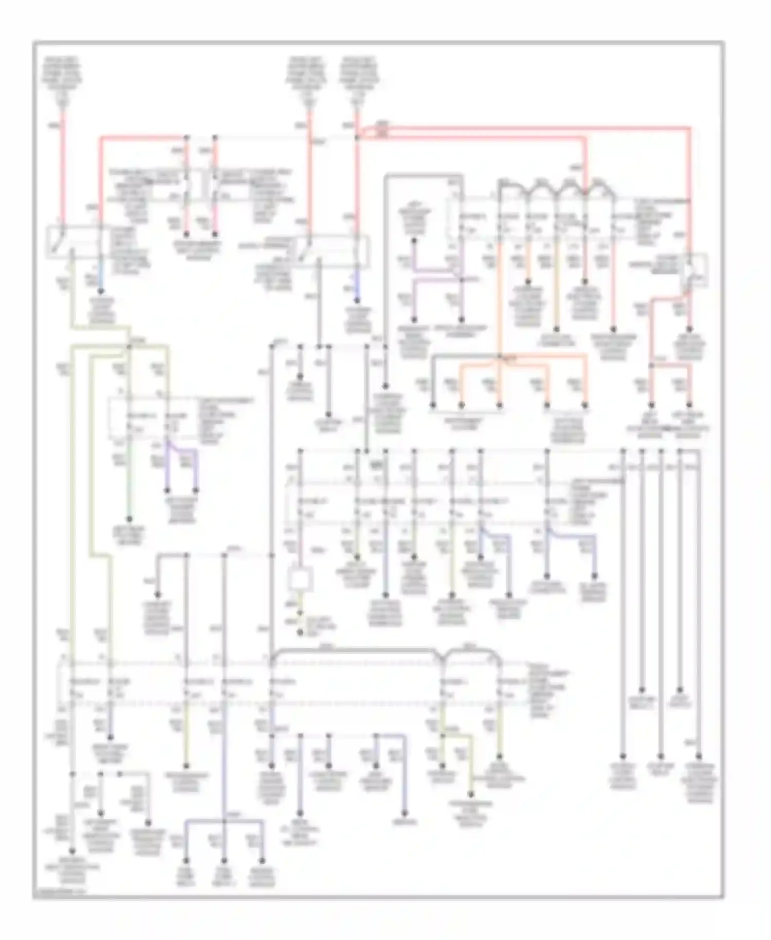 A8 Audi D3 facelift (2005-2007): Power distribution circuit (3 of 3)