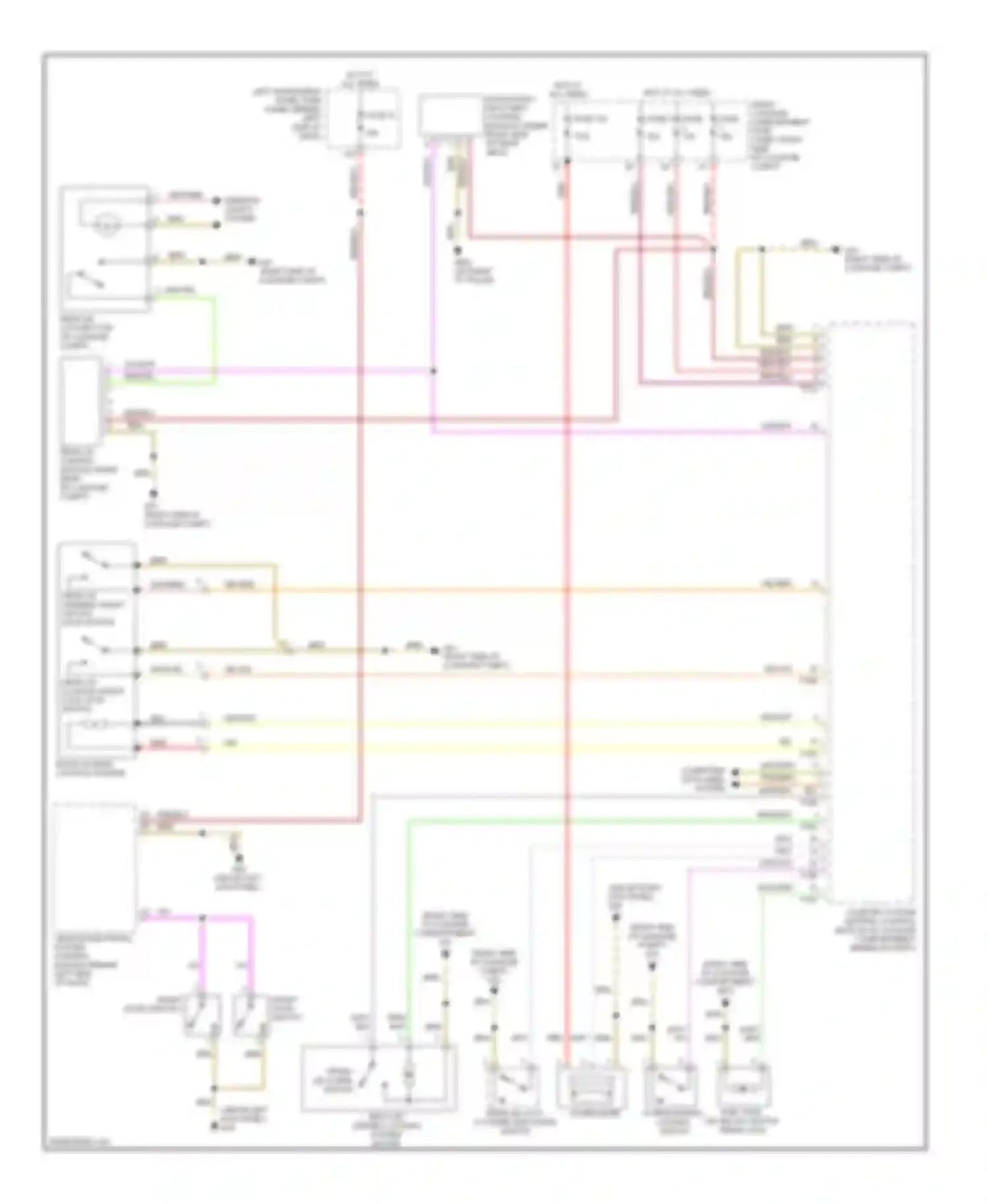 A8 Audi D3 facelift (2005-2007): Power door locks circuit (3 of 3)