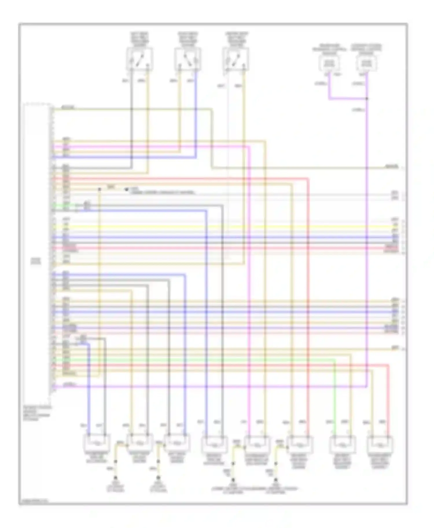 A8 Audi D3 facelift (2005-2007): Supplemental restraints circuit (1 of 3)