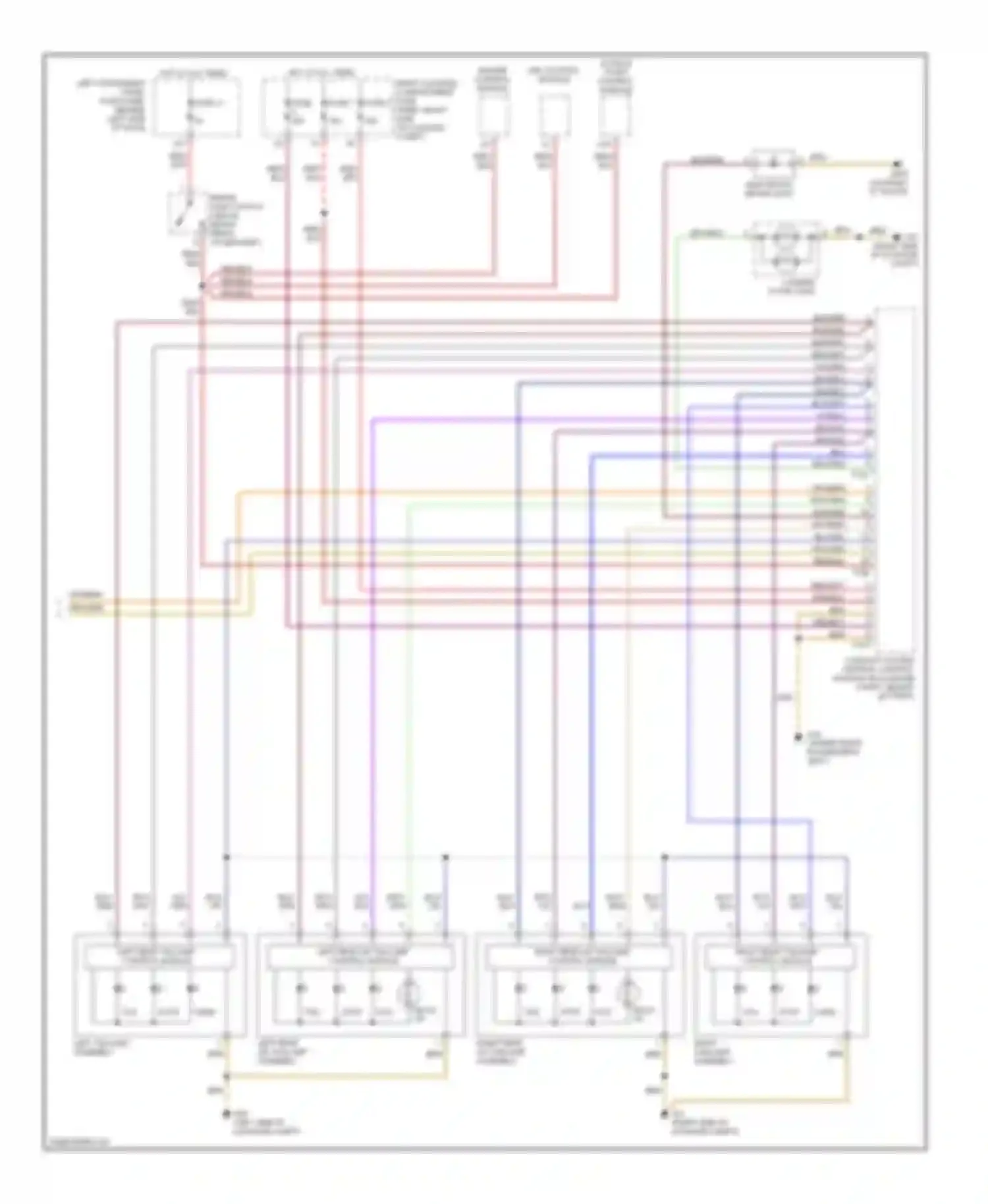 Wiring diagram left rear lid taillamp control module for Audi A8 D3 facelift (2005-2007)