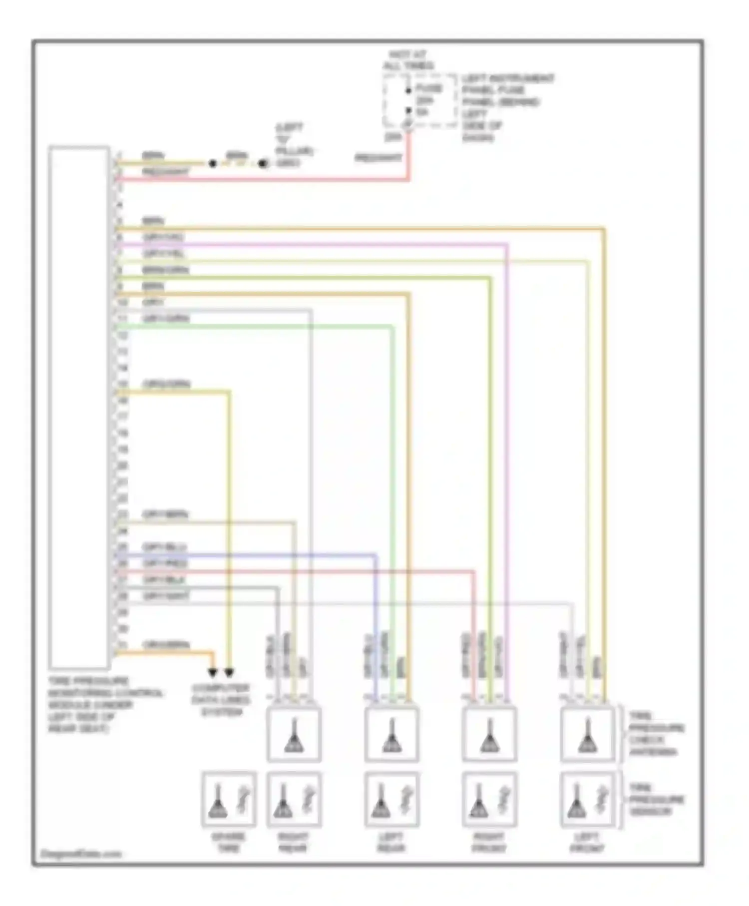 Wiring diagram brn/grn for Audi A8 D3 facelift (2005-2007) (23 of 23)