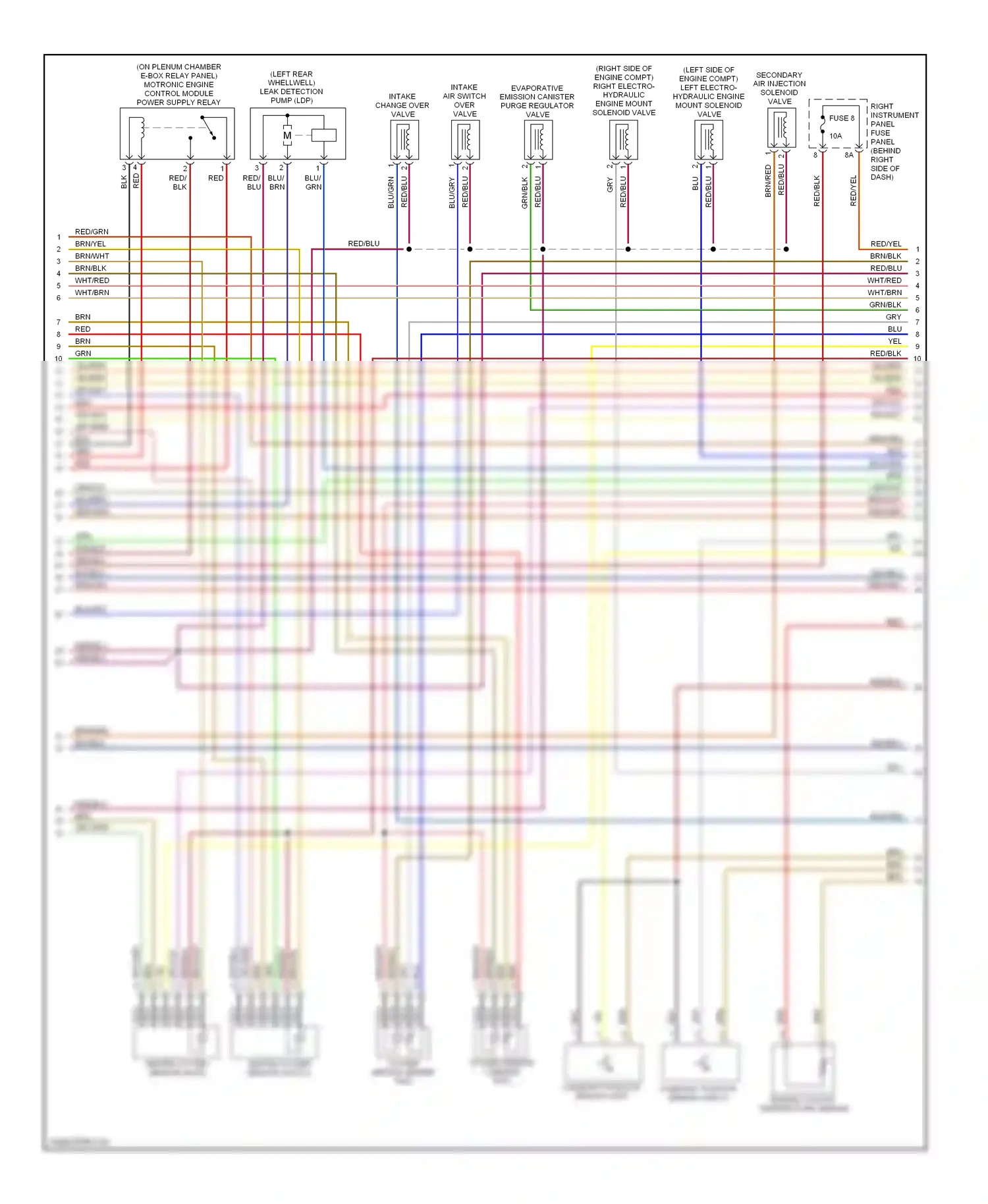Audi A8 D3 facelift (2005-2007) brn/yel wiring diagram  (7 of 26)