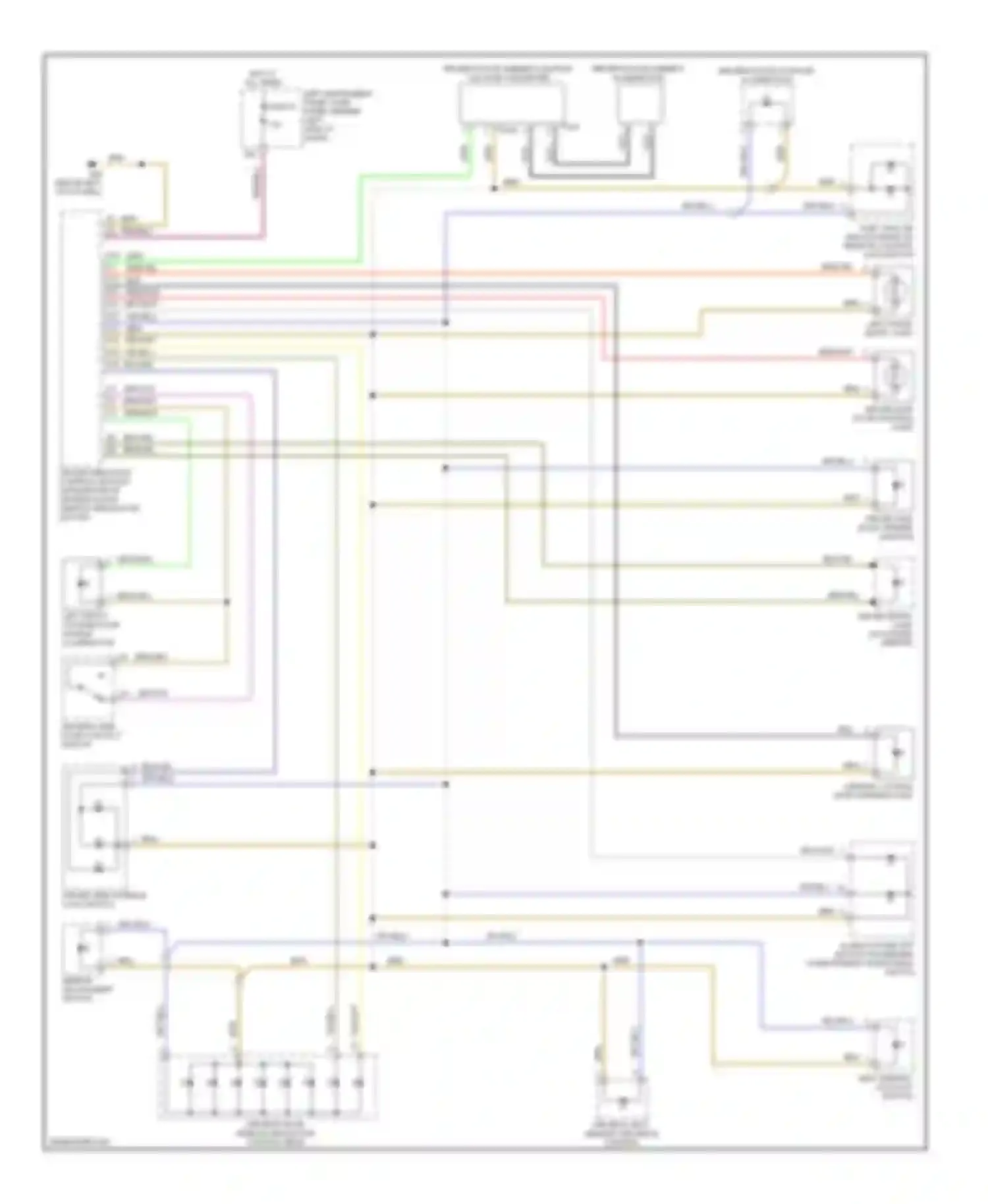 Wiring diagram left front outside door handle illumination for Audi A8 D3 facelift (2005-2007)