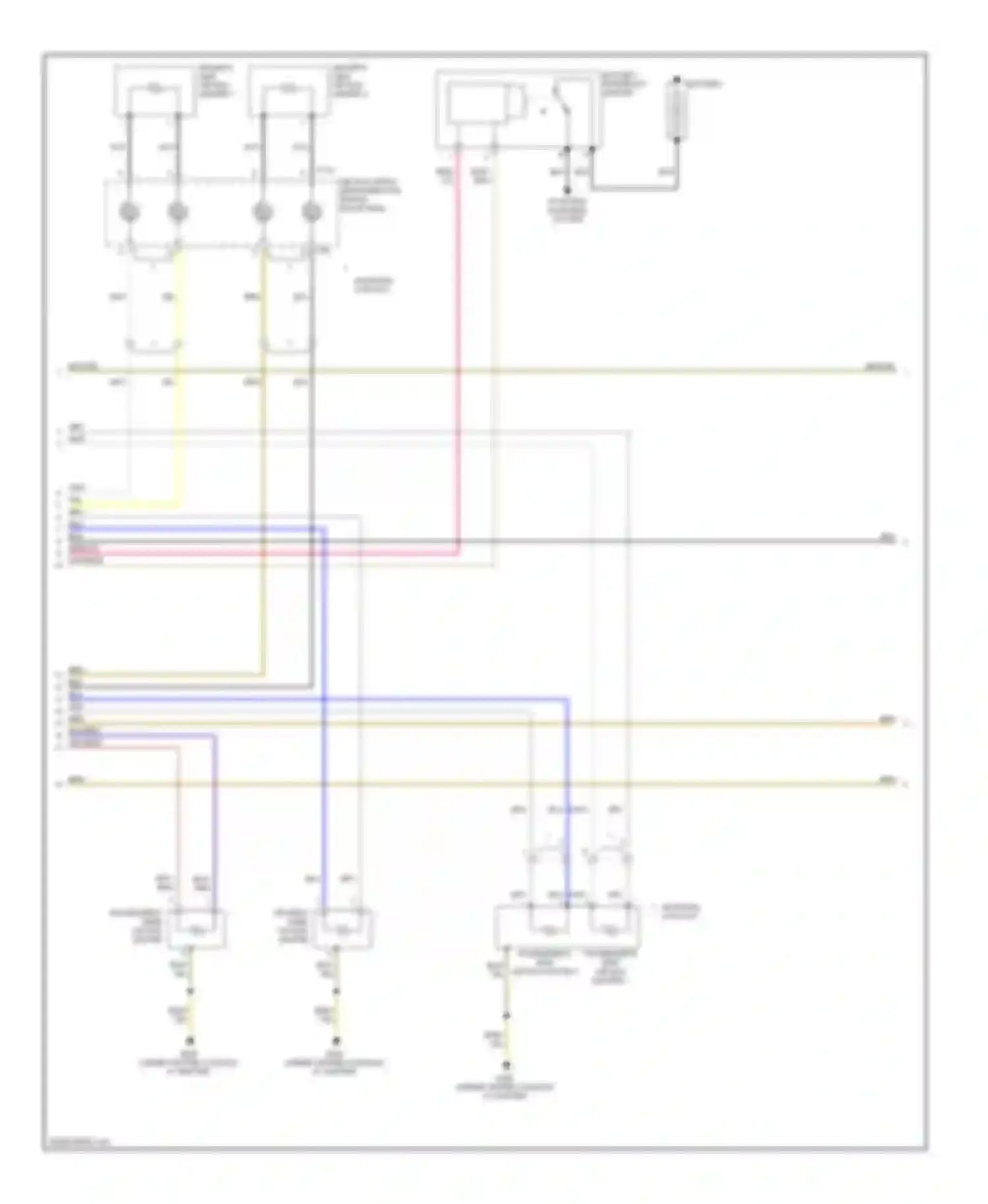 Wiring diagram driver's side air bag igniter 2 for Audi A8 D3 facelift (2005-2007) (1 of 1)