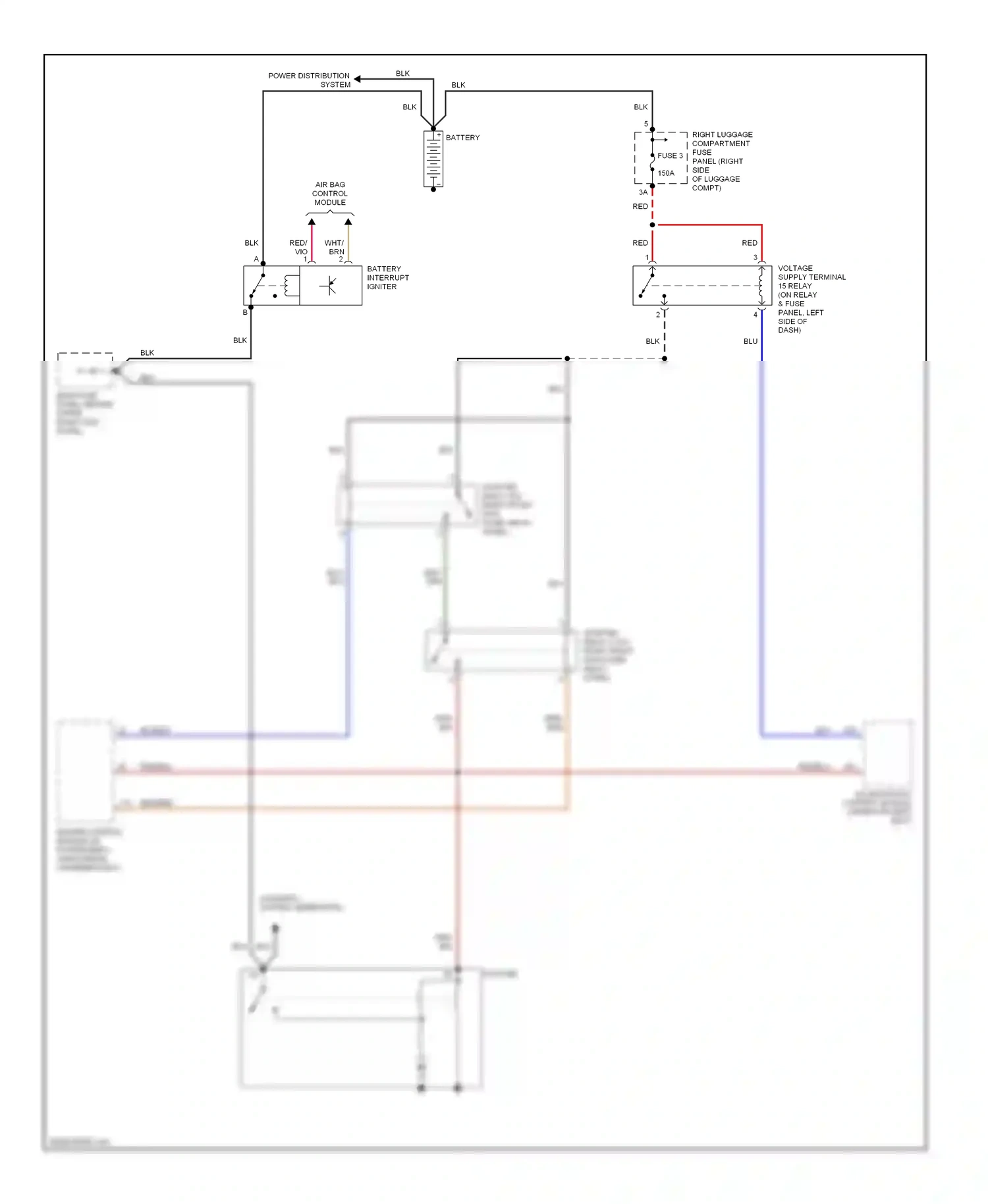 Audi A8 D3 facelift (2005-2007) engine control module (in passenger's side plenum chamber e-box) wiring diagram  (6 of 7)