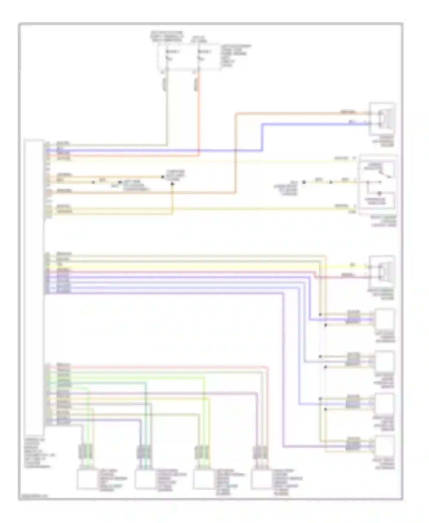 Wiring diagram front/ center console control head for Audi A8 D3 facelift (2005-2007) (1 of 1)