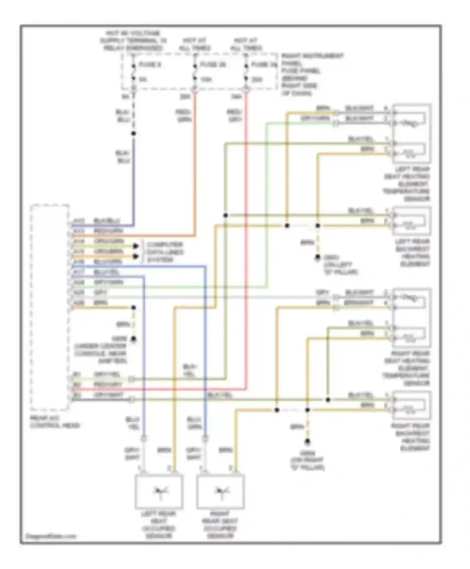 Wiring diagram fuse 26 for Audi A8 D3 facelift (2005-2007) (6 of 6)