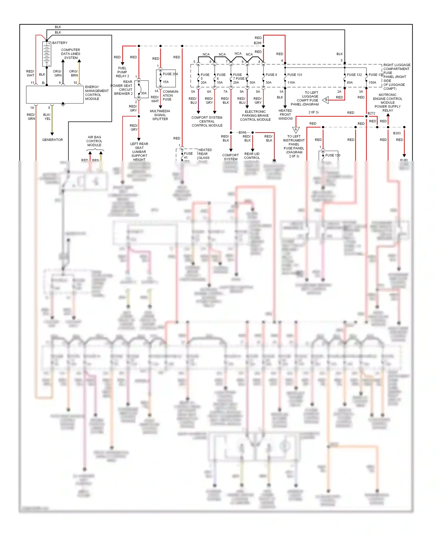 Audi A8 D3 facelift (2005-2007) generator wiring diagram  (2 of 2)