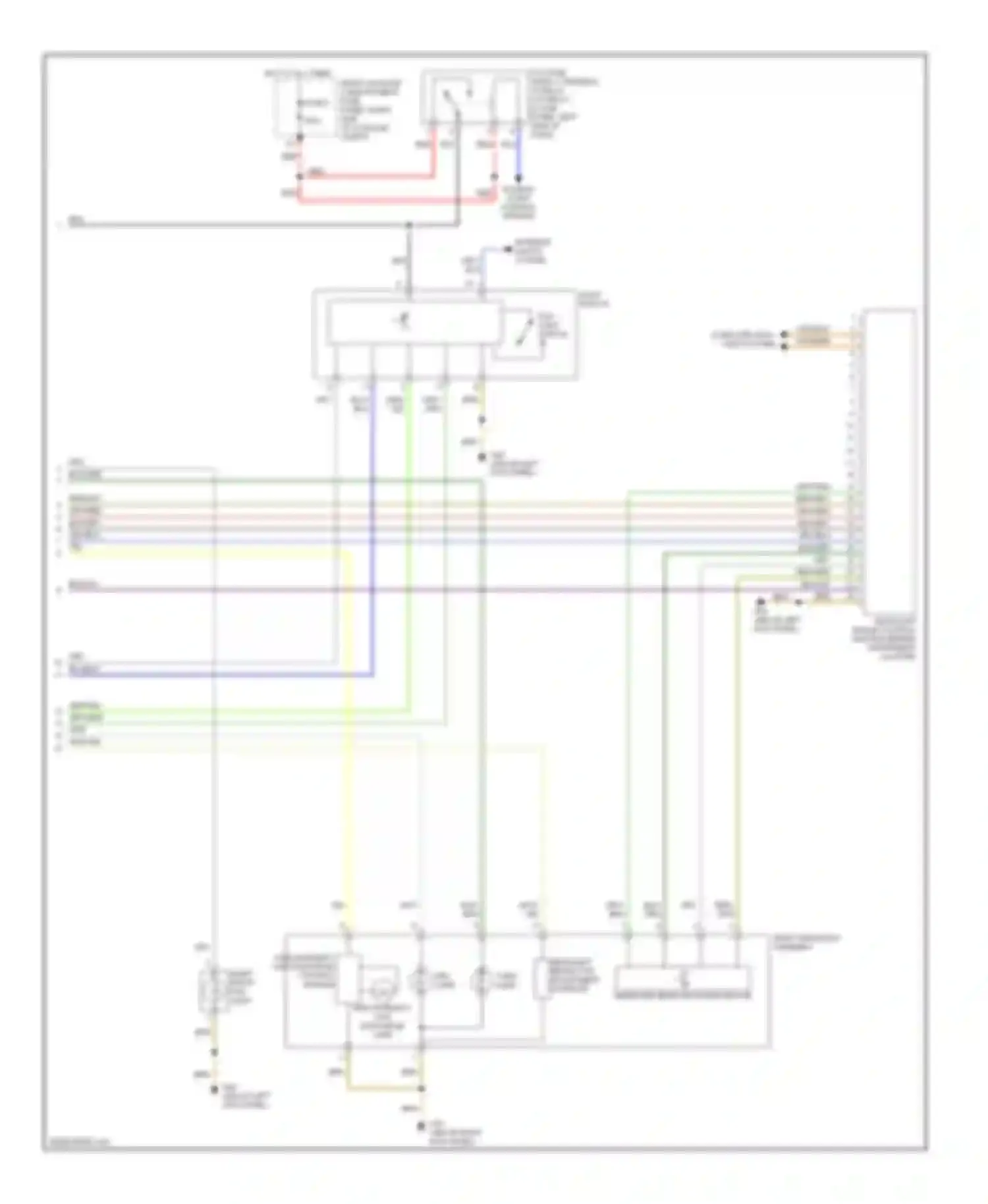 Wiring diagram headlamp beam adjusting motor for Audi A8 D3 facelift (2005-2007) (4 of 4)