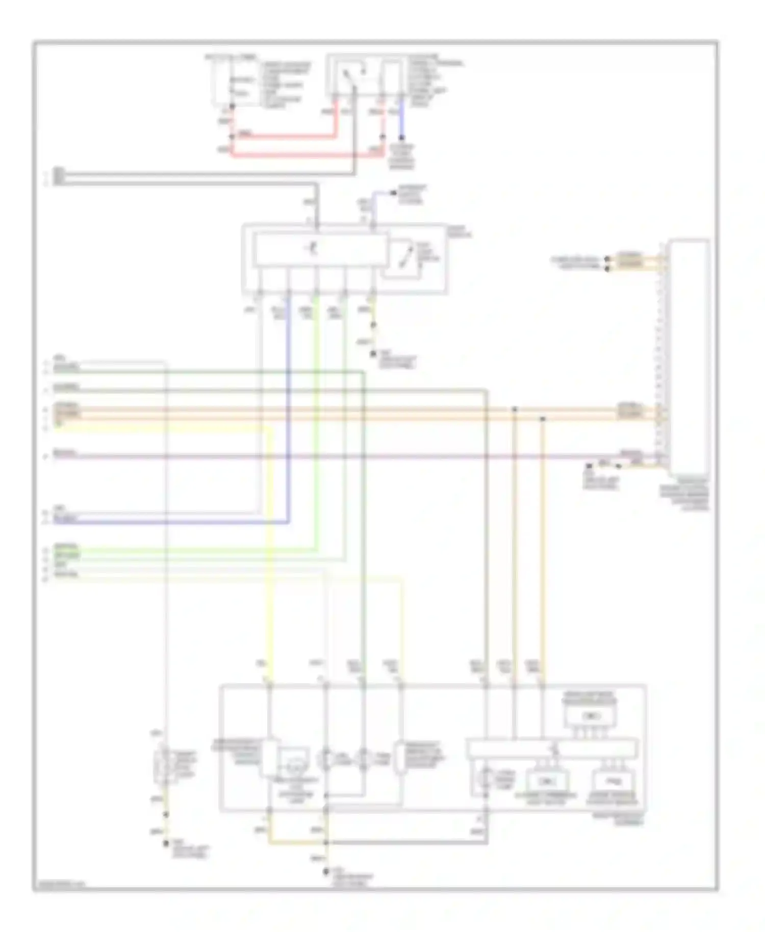 Wiring diagram headlamp beam adjusting motor for Audi A8 D3 facelift (2005-2007) (2 of 4)