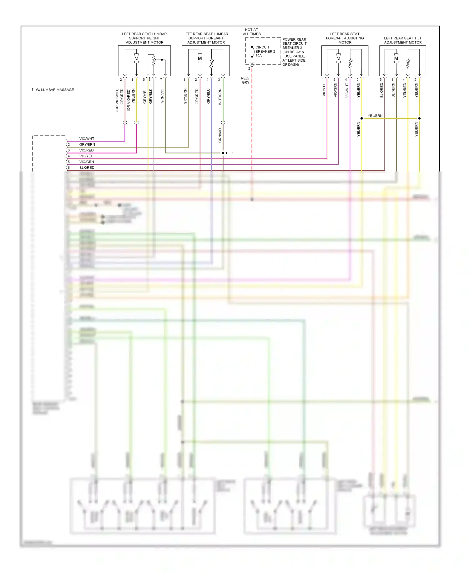 Audi A8 D3 facelift (2005-2007) height wiring diagram  (1 of 2)