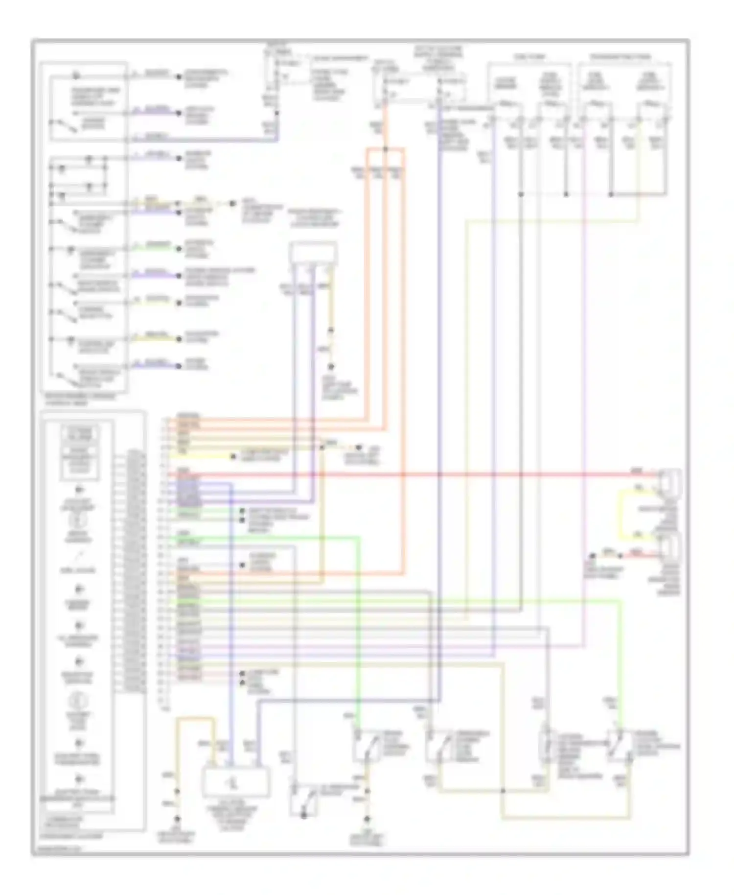 Wiring diagram front/center console control head for Audi A8 D3 facelift (2005-2007)